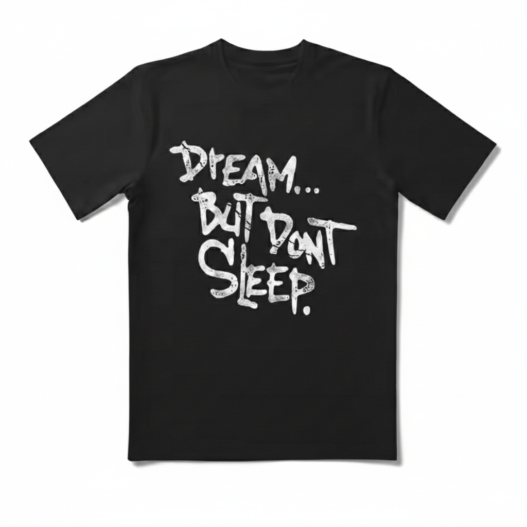 Other Y2K Street Dream But Dont Sleep High Quality Black T-Shirt Size US S / EU 44-46 / 1 - 1 Thumbnail