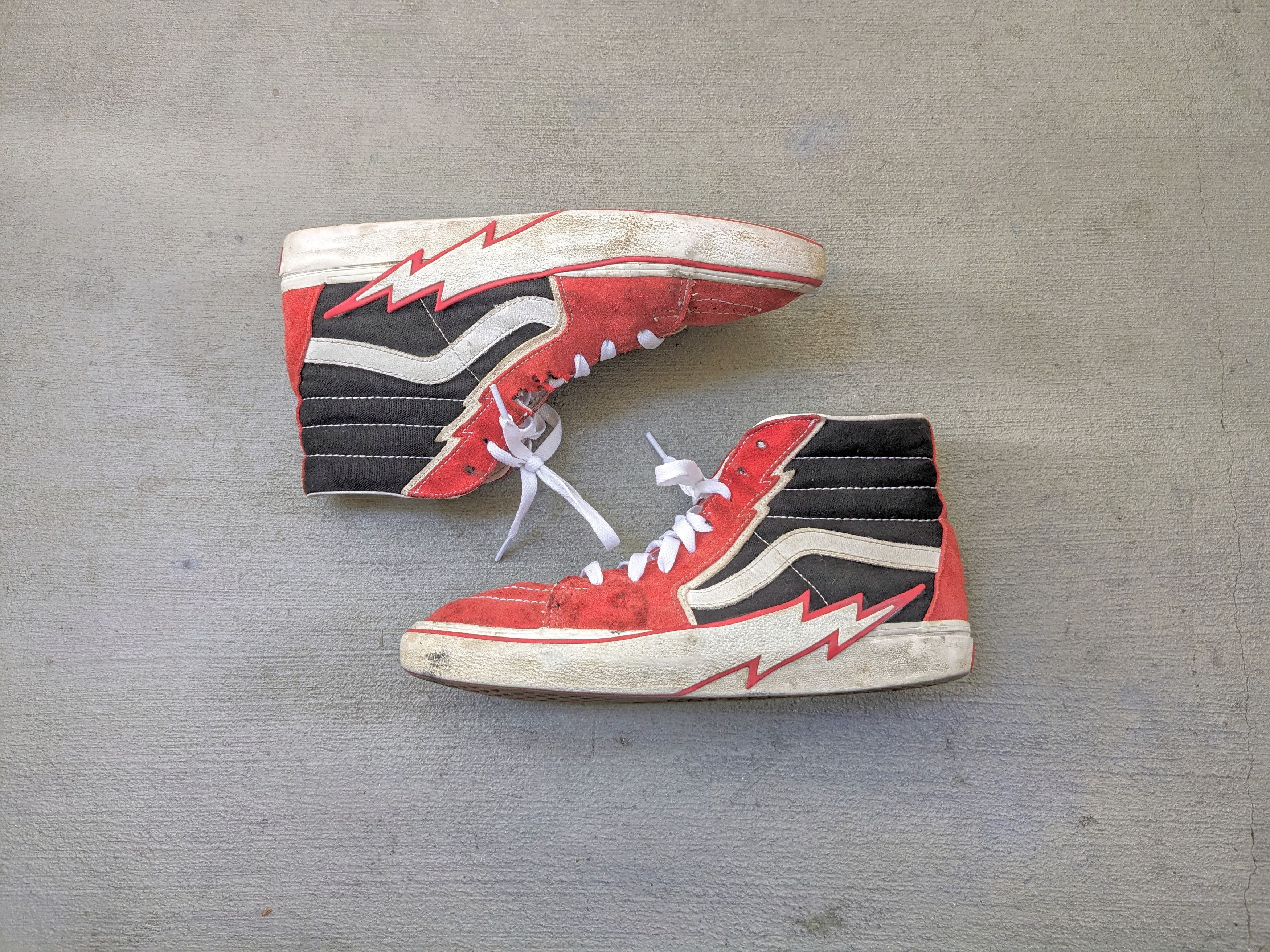 Vans Vans Sk8-Hi Lightning Red Suede 10 Black White Size US 10 / EU 43 - 1 Thumbnail