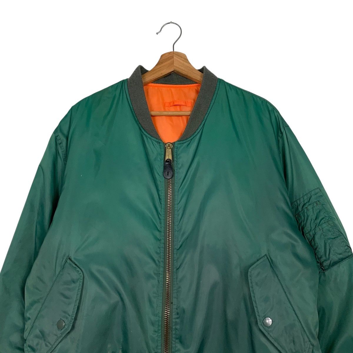 Vintage PHANTOM MILITARY MA1 Bomber Jacket Flight Jacket #2334-C104 Size US L / EU 52-54 / 3 - 2 Thumbnail