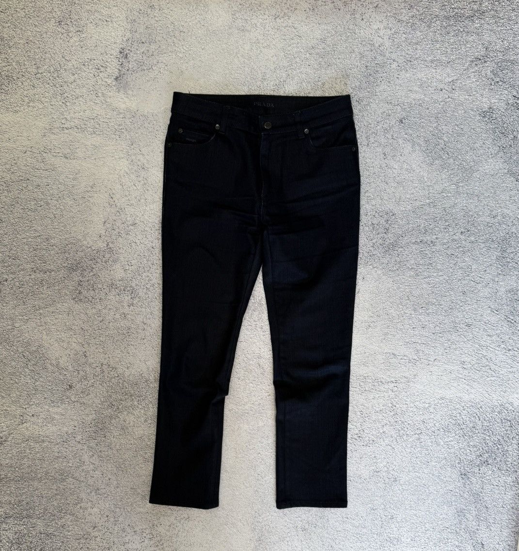 Prada Prada Women Jeans Straight Dark Indigo Denim Italy Size 29 Size 29" - 2 Thumbnail