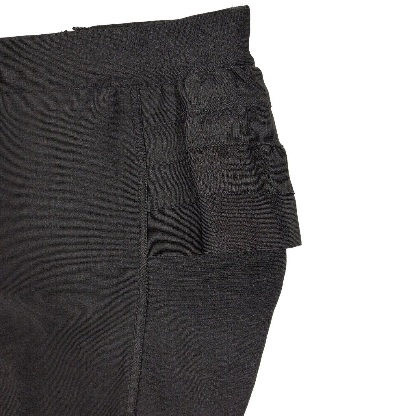 Forever 21 Forever 21 Pencil Bodycon Skirt Women Size L Black Tiered Si Size 28" / US 6 / IT 42 - 2 Thumbnail