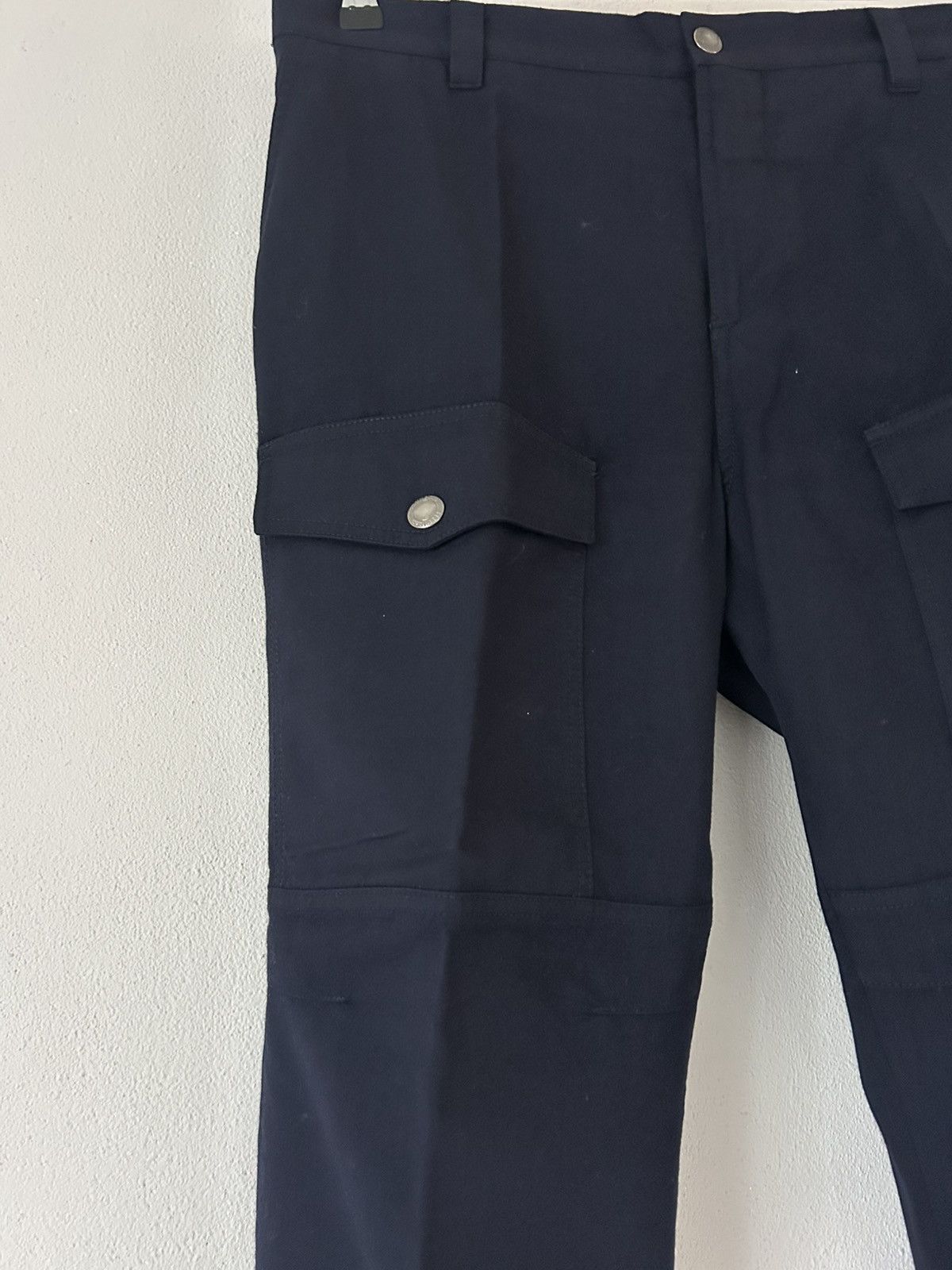 Brunello Cucinelli Brunello Cucinelli Navy Wool Cargo Trousers Size US 34 / EU 50 - 6 Thumbnail