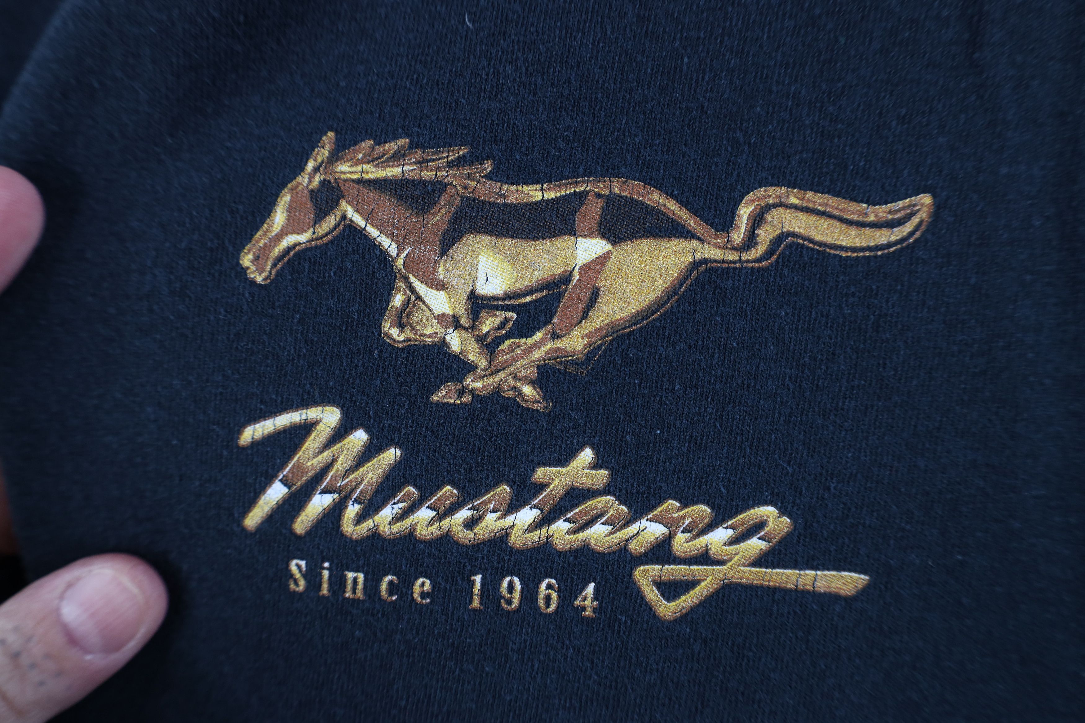 Vintage Vintage 90s Y2K Motor Co Mustang Car Racing T-Shirt Black Size US XL / EU 56 / 4 - 4 Thumbnail