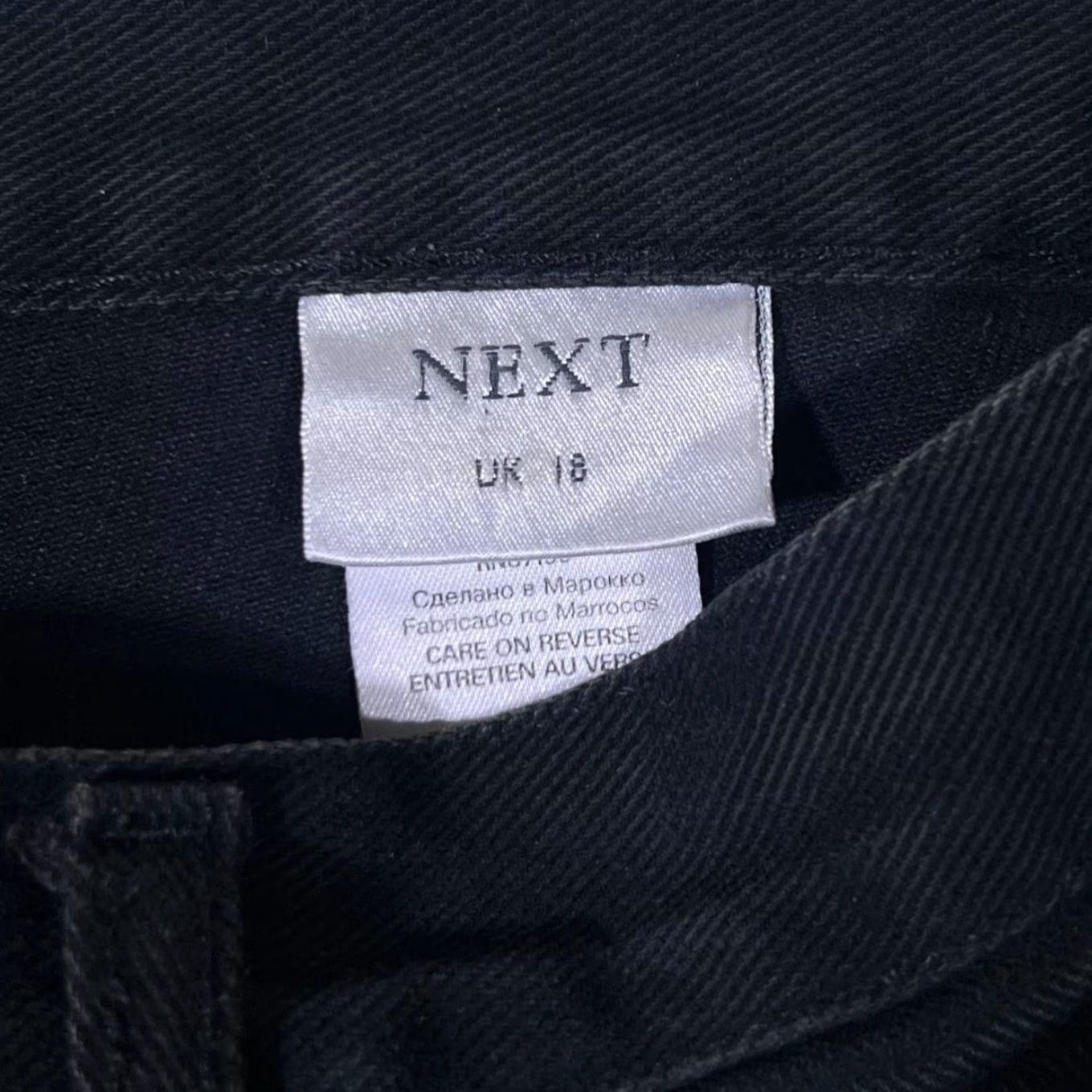 NEXT VINTAGE NEXT Black Denim Cotton High Waisted Mom Jeans Womens UK 18 14/16 Jeans Size 36" / US 14 / IT 50 - 6 Thumbnail