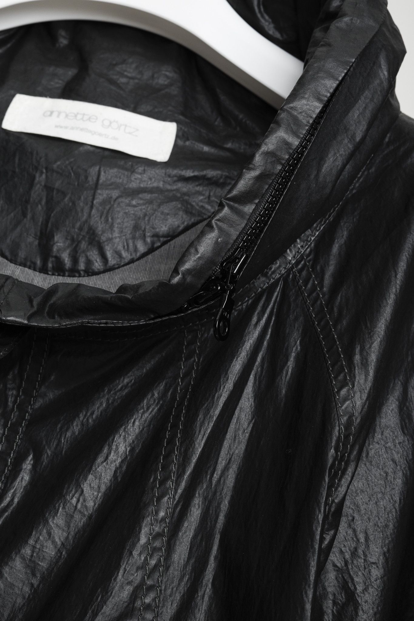 Annette Gortz Annette Gortz Coated Cotton Concealed Hood Bomber Jacket Size M / US 6-8 / IT 42-44 - 7 Thumbnail