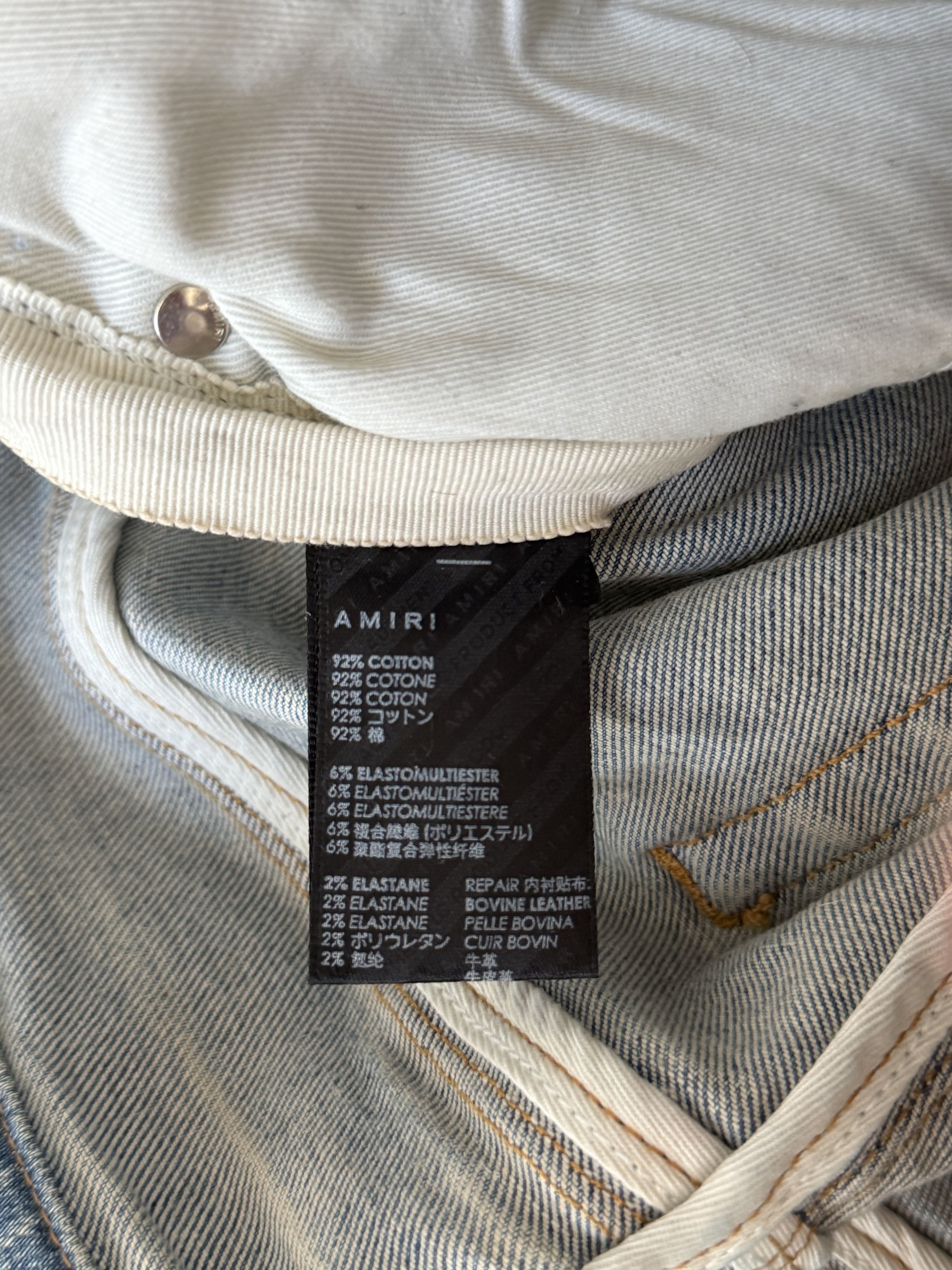 Amiri Amiri Clay Indigo & Tiger Patch Thrasher Jeans Size US 34 / EU 50 - 4 Thumbnail
