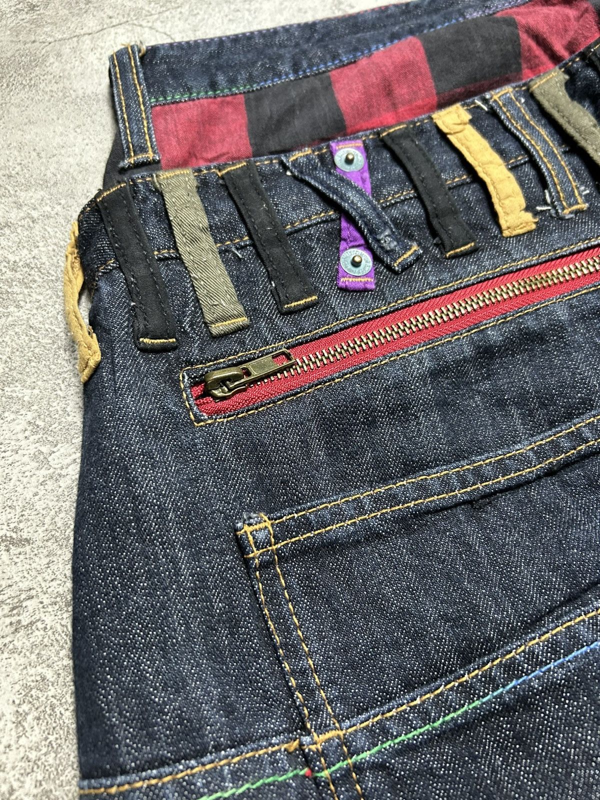 Japanese Brand Sorridere Double Waist Big Logo Denim Jeans Kapital Style Size US 36 / EU 52 - 10 Thumbnail