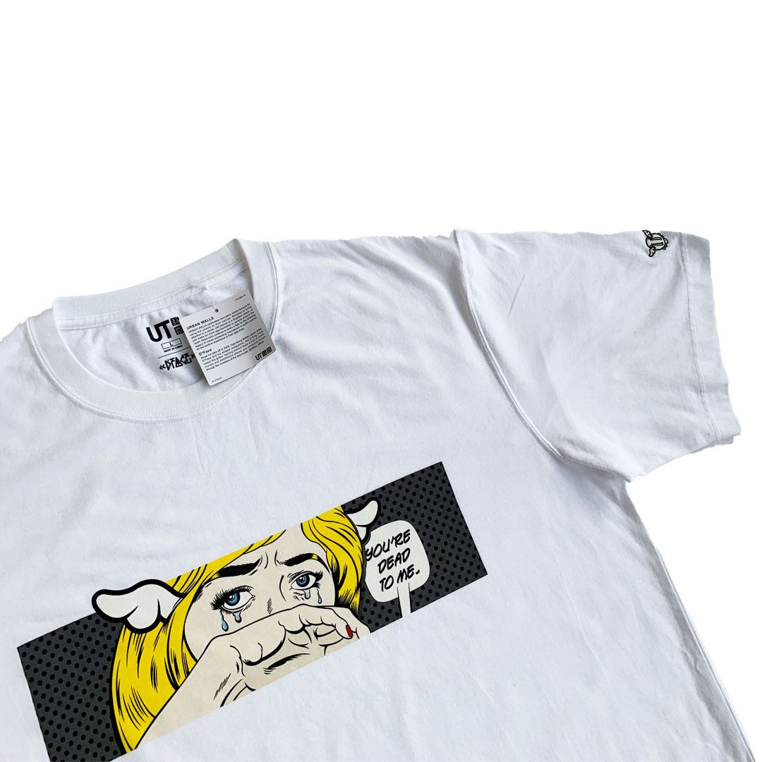 Uniqlo Uniqlo UT - D Face Pop Art Tee - White - XL Size US XL / EU 56 / 4 - 2 Thumbnail