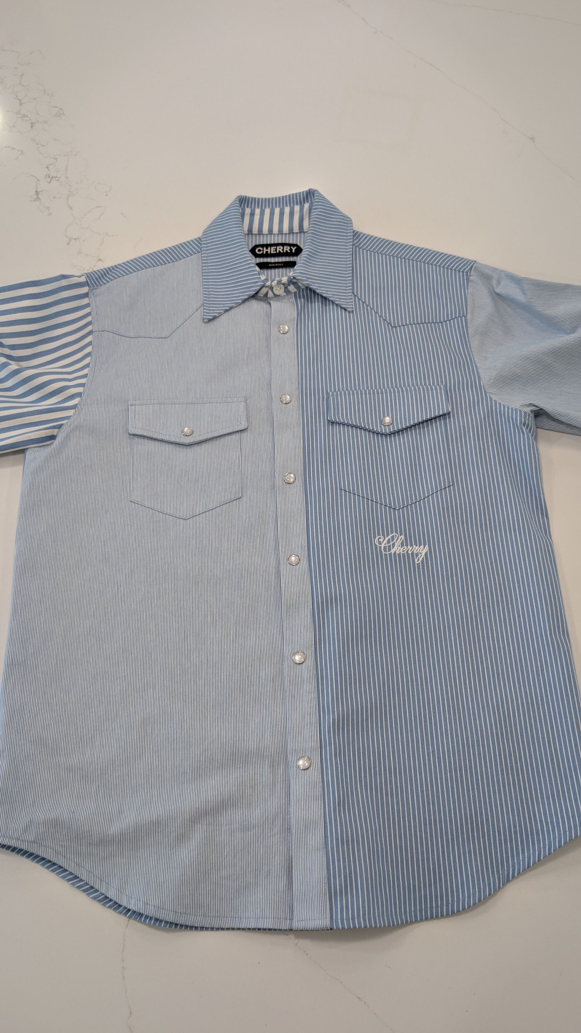 Cherry LA Cherry LA Mismatch Striped Western Pearlsnap Shirt Size US S / EU 44-46 / 1 - 2 Thumbnail