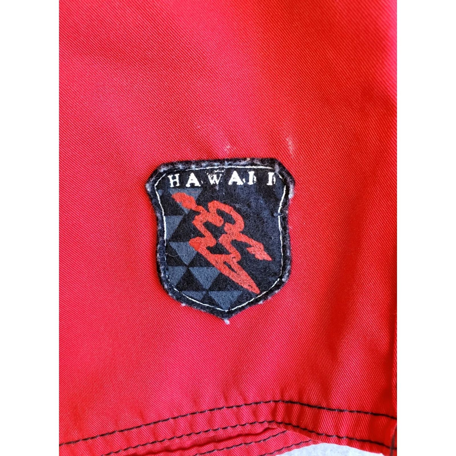 Vintage Da Hui Red Flat Front Beach Surf Casual Board Shorts Swim Trunks Mens 42 Size US 42 / EU 58 - 5 Thumbnail