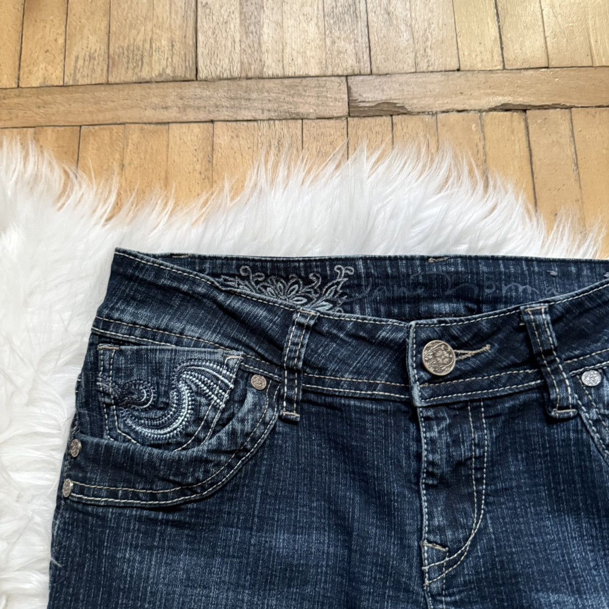 If Six Was Nine 📌 Vintage Y2K Washed Flared Low Rise LGB Jeans Size 32" / US 10 / IT 46 - 10 Thumbnail