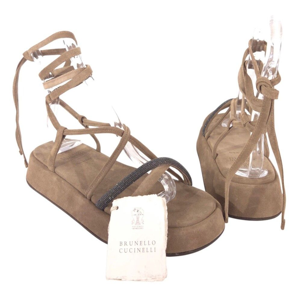 Brunello Cucinelli Brunello Cucinelli Monili Platform Sandals US 6 EU 36 Women Size US 6 / IT 36 - 1 Thumbnail