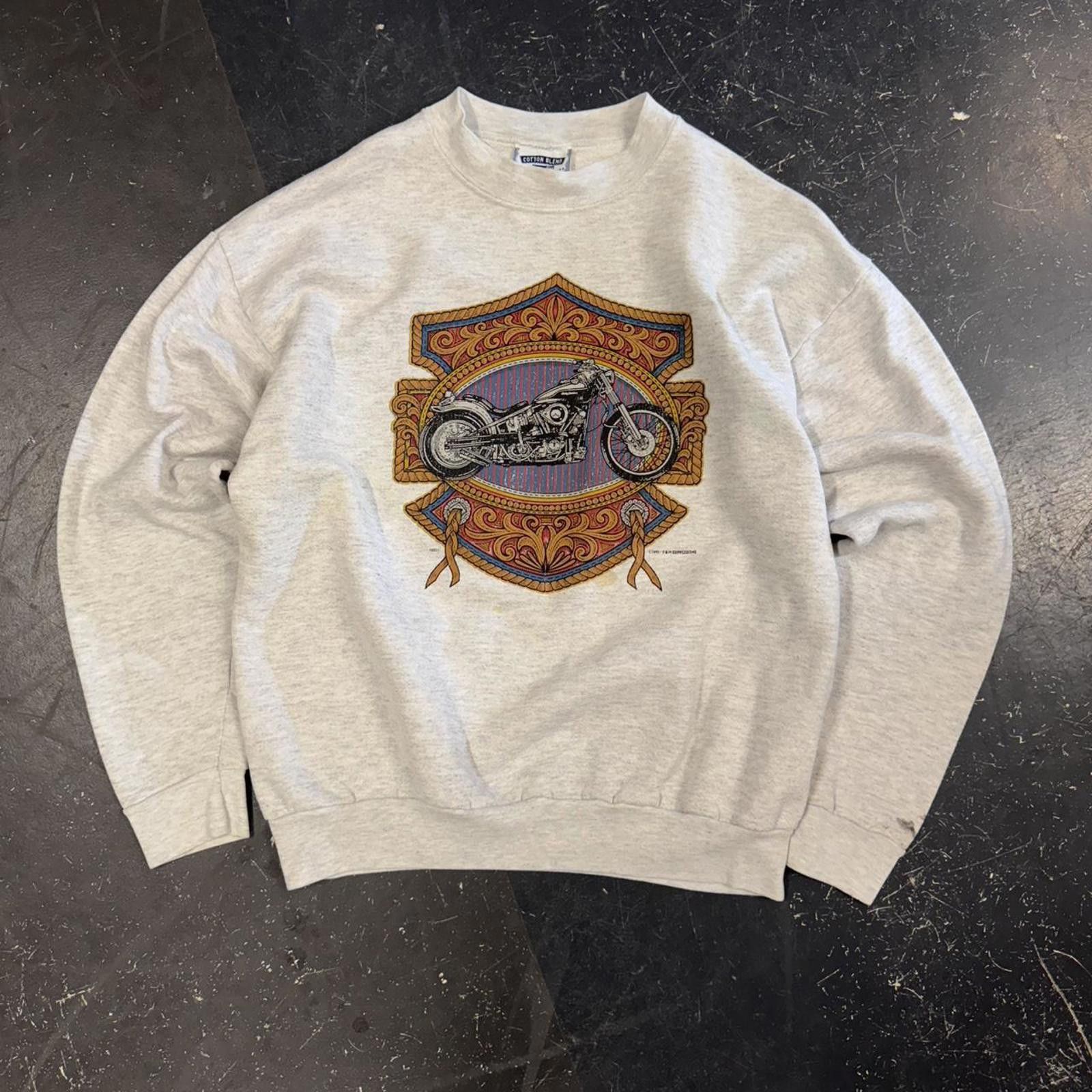 Harley Davidson Vintage 1995 Harley Davidson Biker Crewneck Size US L / EU 52-54 / 3 - 1 Thumbnail