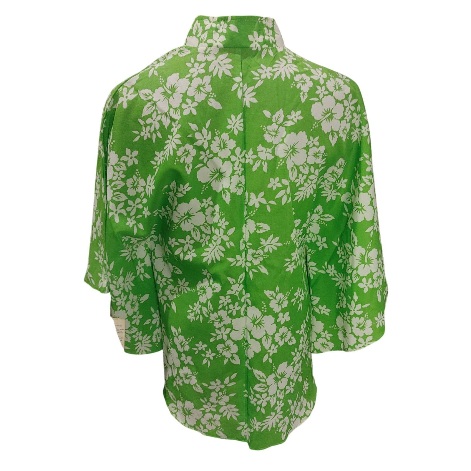 Other Resort Line Hawaii OS Green Palm Leaf Butterfly Sleeve Blous Size ONE SIZE - 2 Thumbnail