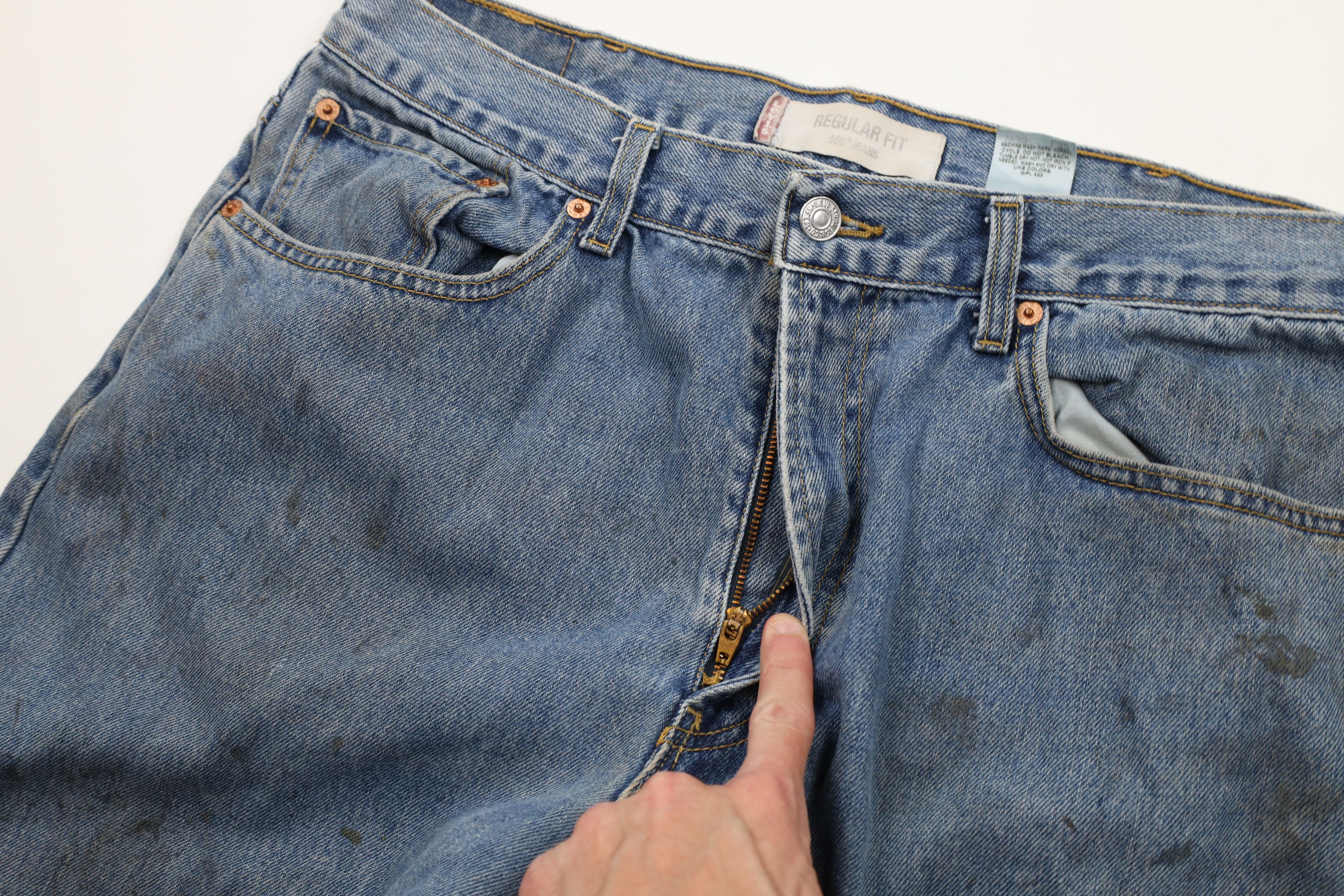 Levi's Vintage Y2K 2003 Levis 505 Regular Straight Leg Jeans Blue Size US 38 / EU 54 - 8 Thumbnail