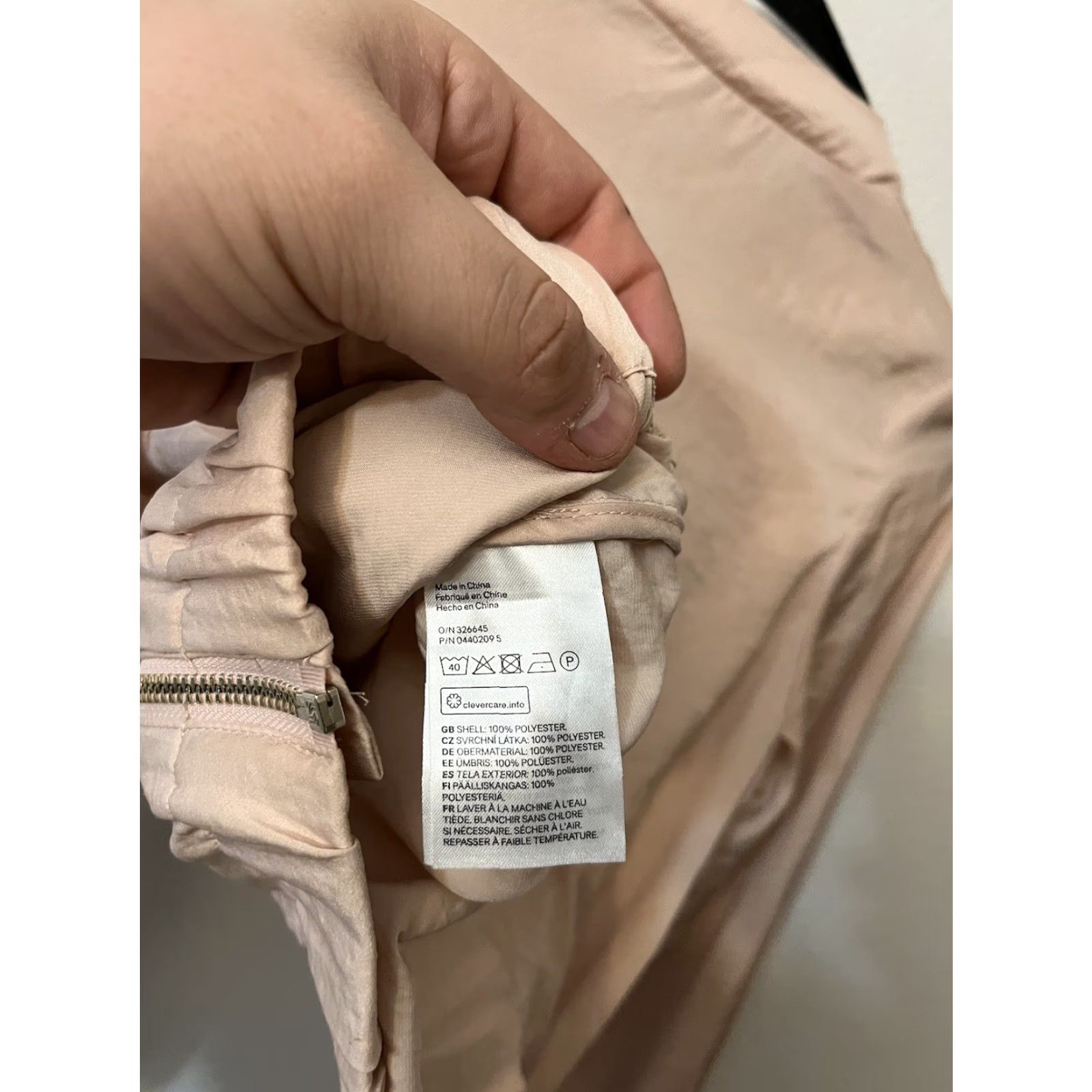 H&M H&M Jacket Womens 2 Pink Peach Full Zip Lightweight Soft Ladies Windbreaker Casual Spring Summer Winter All Seasons Pockets Size XS / US 0-2 / IT 36-38 - 4 Thumbnail