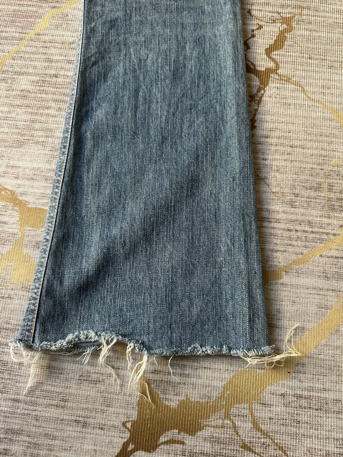 If Six Was Nine FLARE Edwin Miss 503 Rude Distressed Denim Size 30" / US 8 / IT 44 - 15 Thumbnail