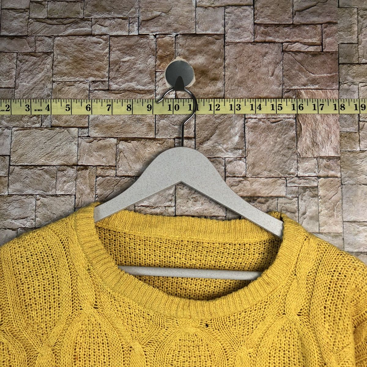 Homespun Knitwear × Japanese Brand × Vintage Japanese Brand Yellow cable Knitwear #A929 Size S / US 4 / IT 40 - 4 Thumbnail