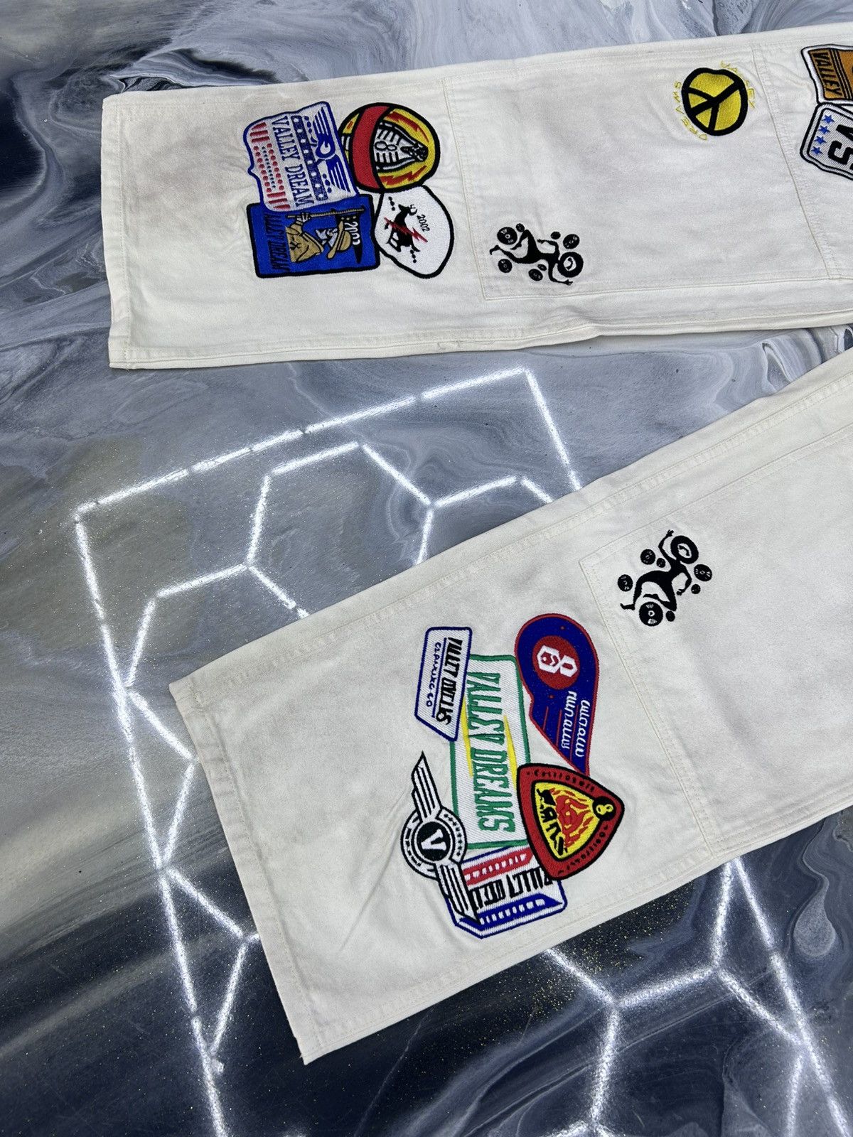 Vale Vale 1980s Painter Patch Denim Cream Size 36 Size US 36 / EU 52 - 2 Thumbnail