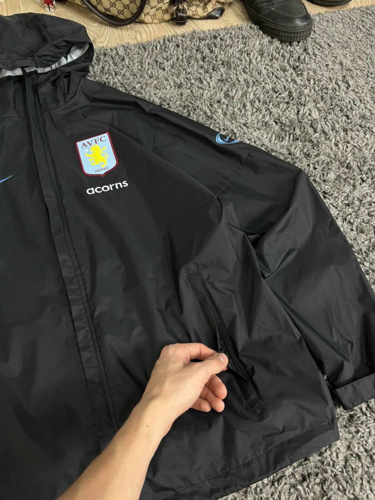 Nike Vintage Windbreaker Jacket Football Aston Villa Nike Nylon Size US M / EU 48-50 / 2 - 7 Thumbnail