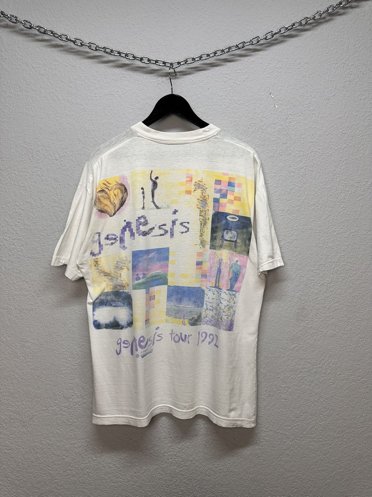 Band Tees Vintage 90s Tour Genesis Phil Collins T Shirt ART Rock Music Size US XL / EU 56 / 4 - 9 Thumbnail