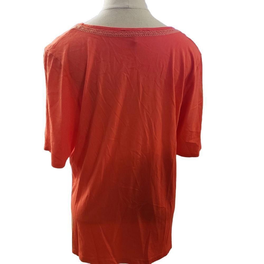Tommy Bahama CT1083a Tommy Bahama Ladies Scoop Neck Tee with Lace Collar Size S / US 4 / IT 40 - 2 Thumbnail