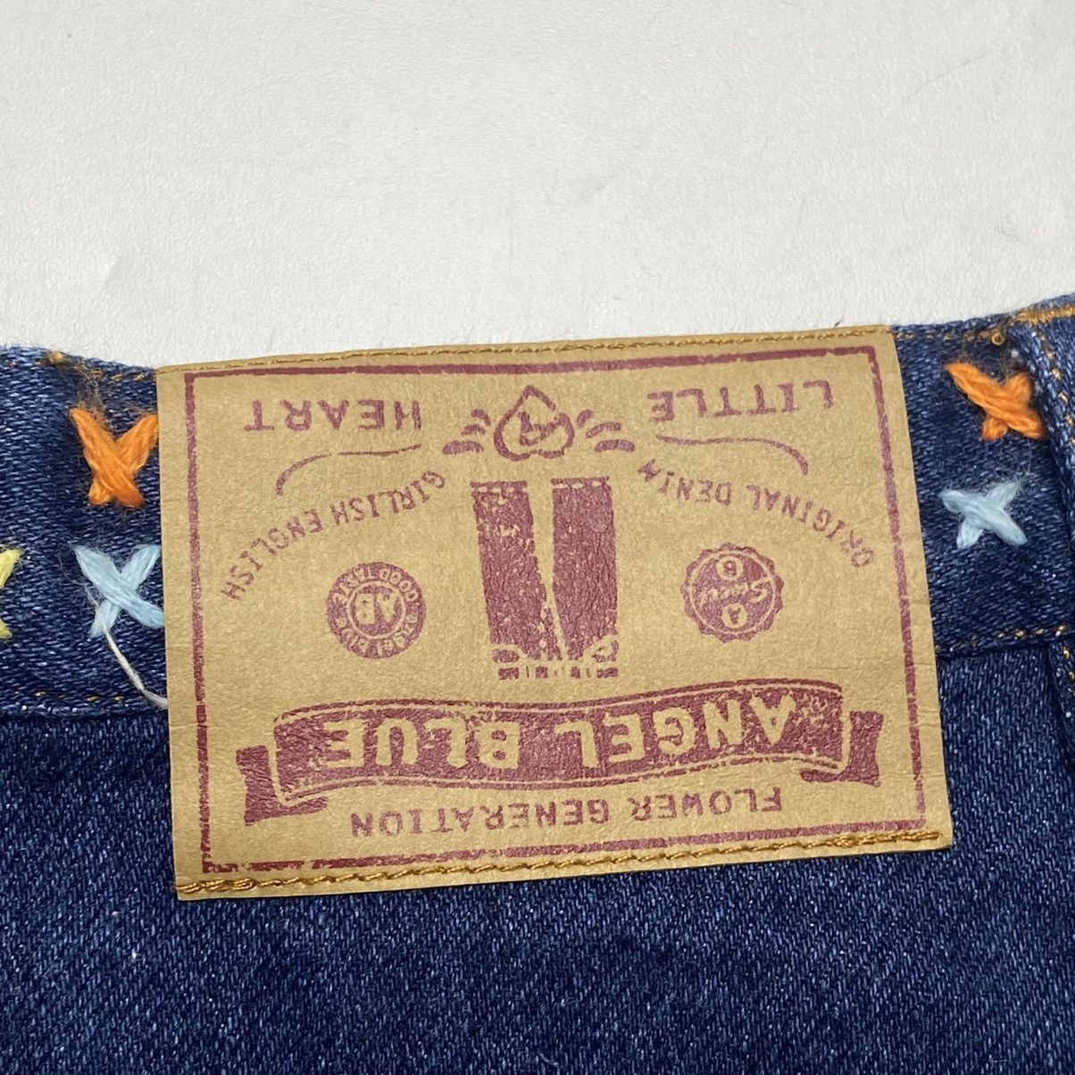 Angel Blue 2000s Angel Blue - Knitted Patch Midi Skirt Denim Size 26" / US 2 / IT 38 - 12 Thumbnail