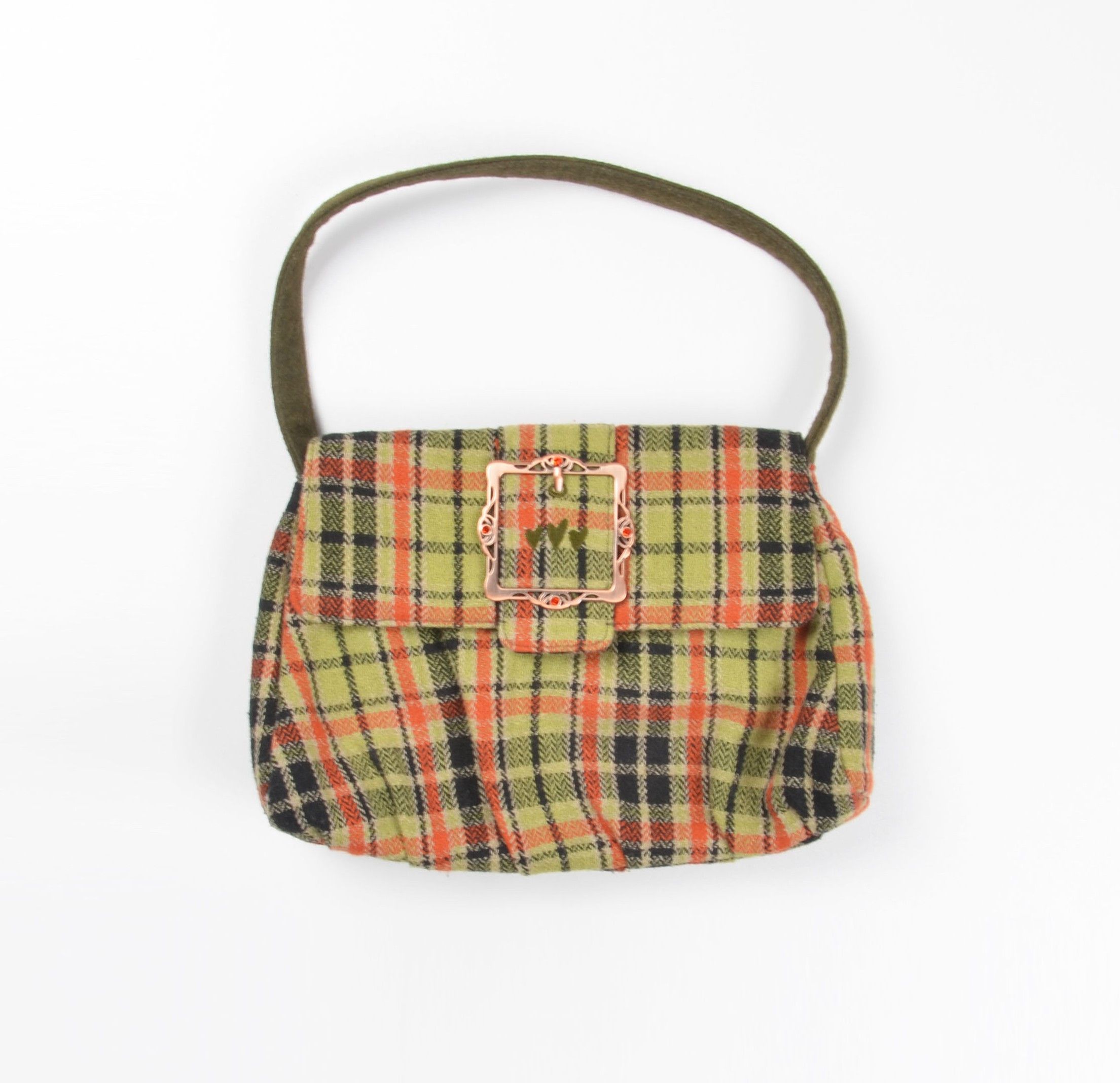Other Per Una Y2K Tartan Plaid Mini Wool Top Handle Clasp Handbag Size ONE SIZE - 1 Thumbnail