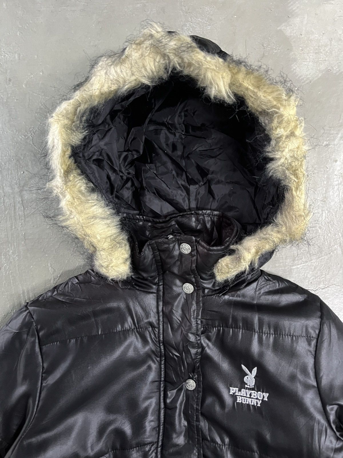 If Six Was Nine Vintage Playboy x Supreme Style Nylon Fur Jacket Size US L / EU 52-54 / 3 - 6 Thumbnail