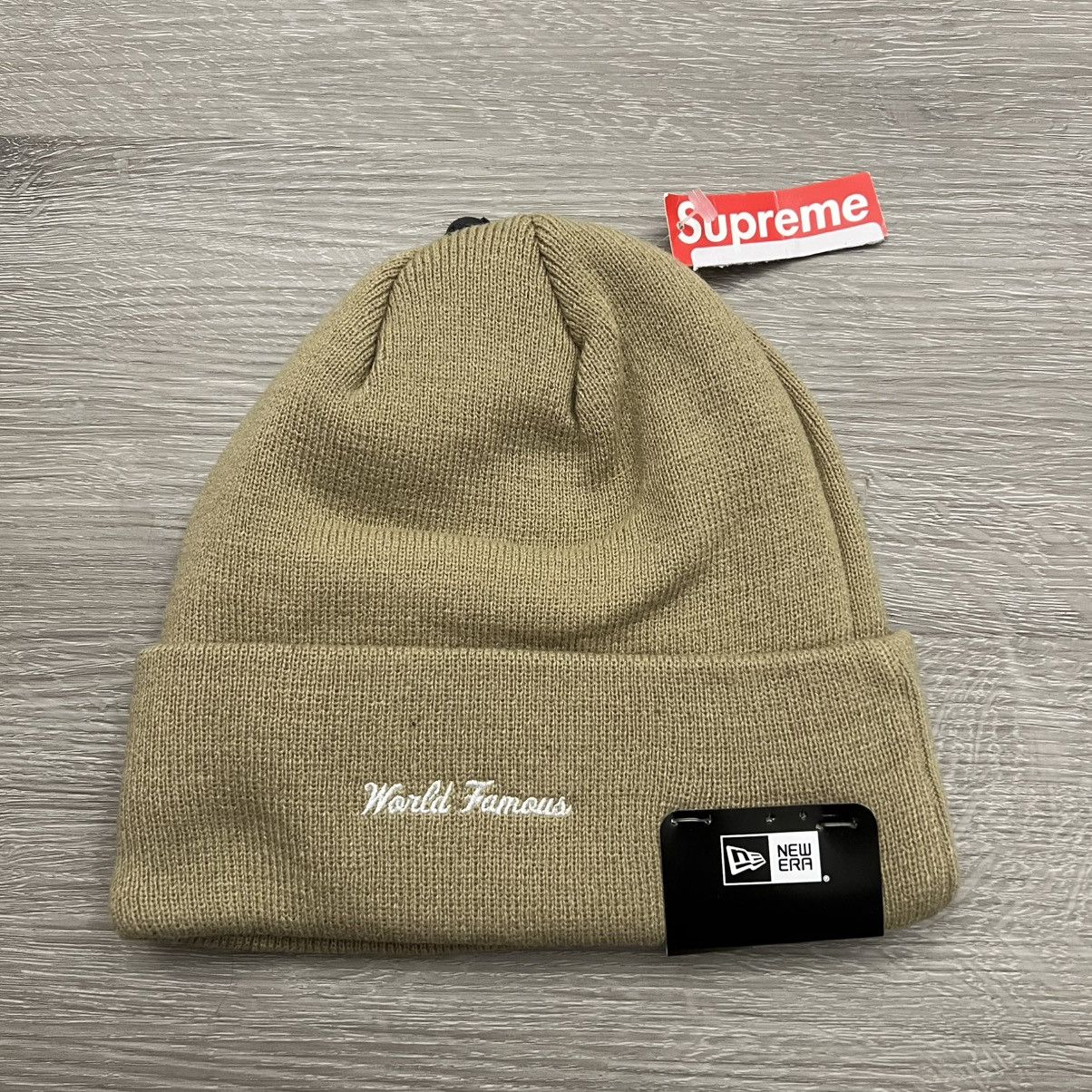New Era × Supreme Supreme New Era Box Logo Beanie FW23 Sand Size ONE SIZE - 5 Thumbnail
