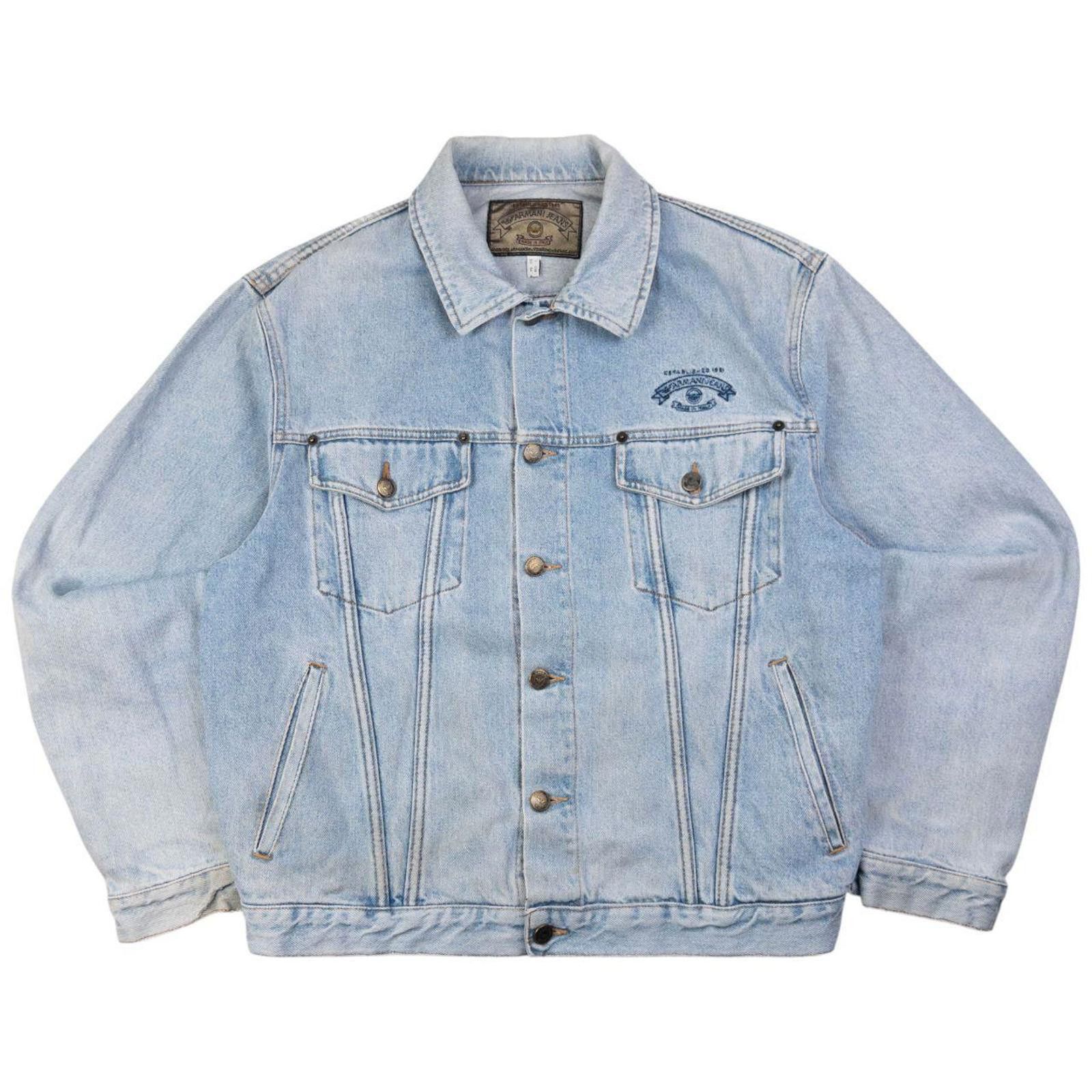 Other Vintage Armani Jeans Button Up Denim Jacket Size M Size US L / EU 52-54 / 3 - 1 Thumbnail