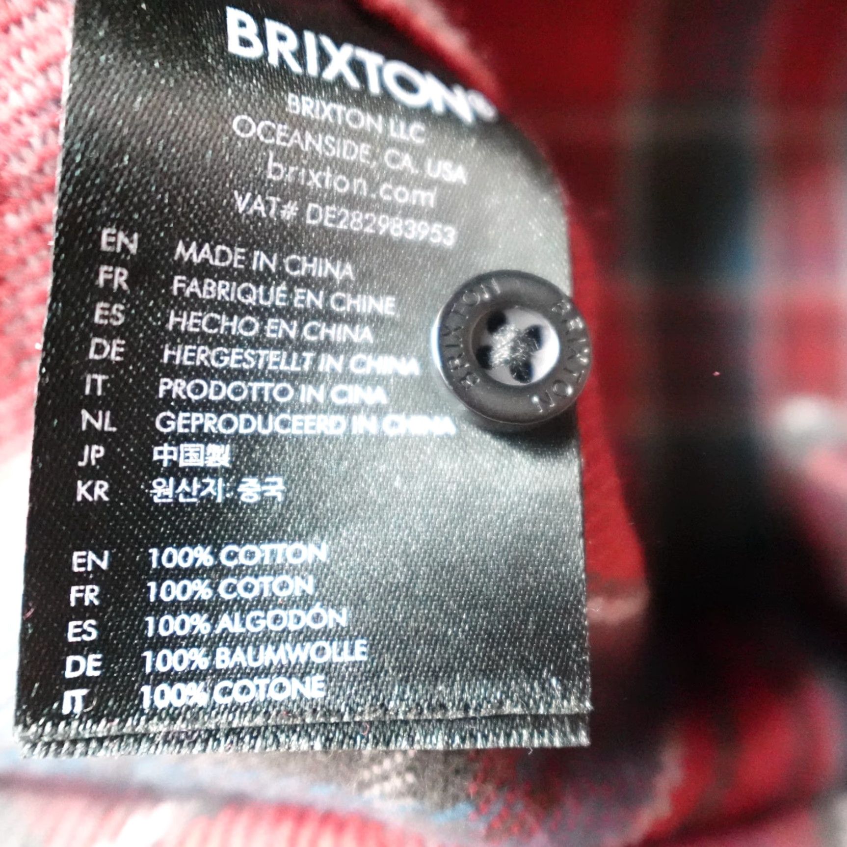 Brixton Brixton Shirt Mens Medium Red Plaid Flannel Size US M / EU 48-50 / 2 - 5 Thumbnail