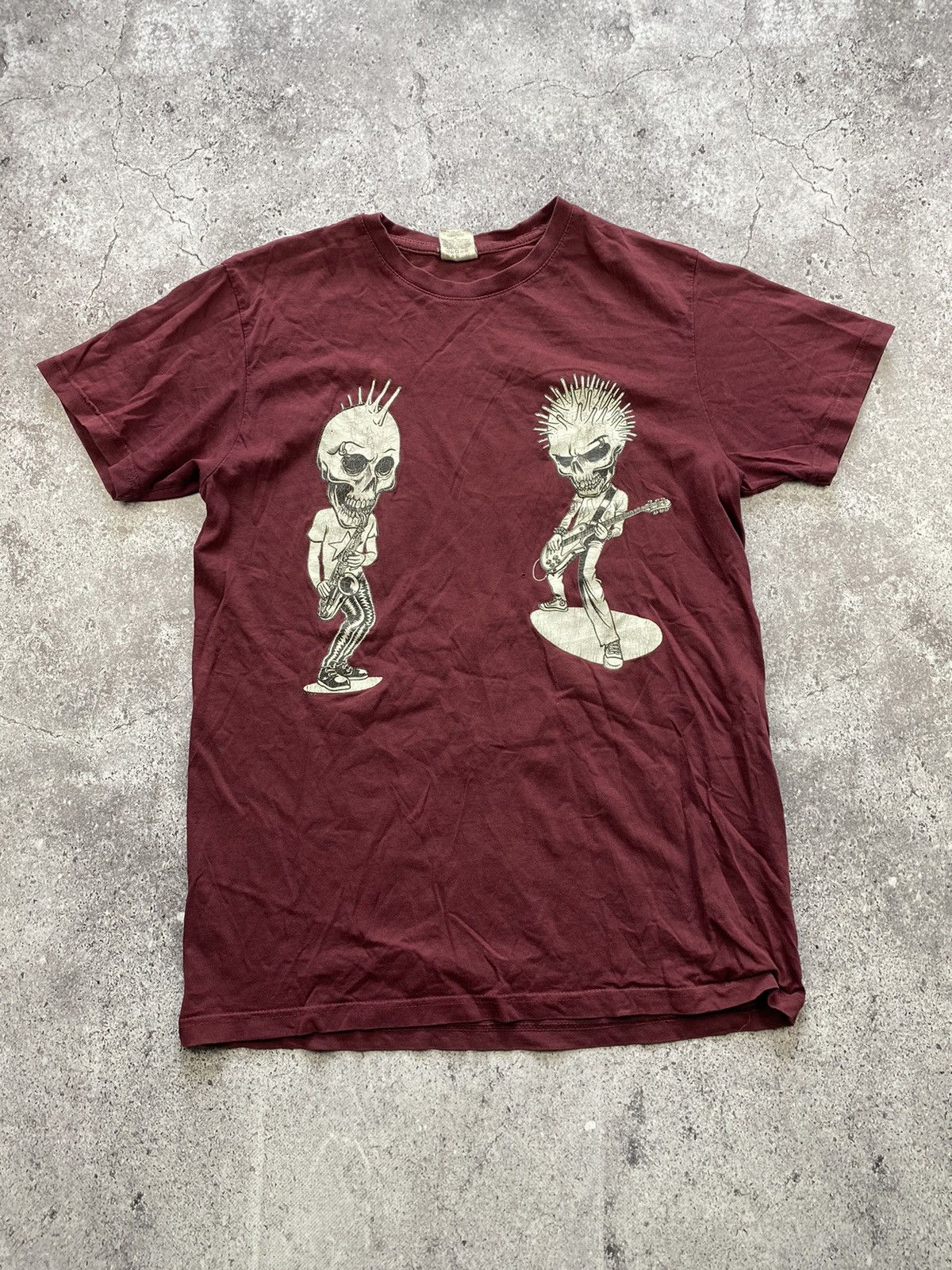 Band Tees × Vintage VINTAGE Y2K AMAZING FADED DEATH SKULL ROCK T SHIRT Size US M / EU 48-50 / 2 - 3 Thumbnail