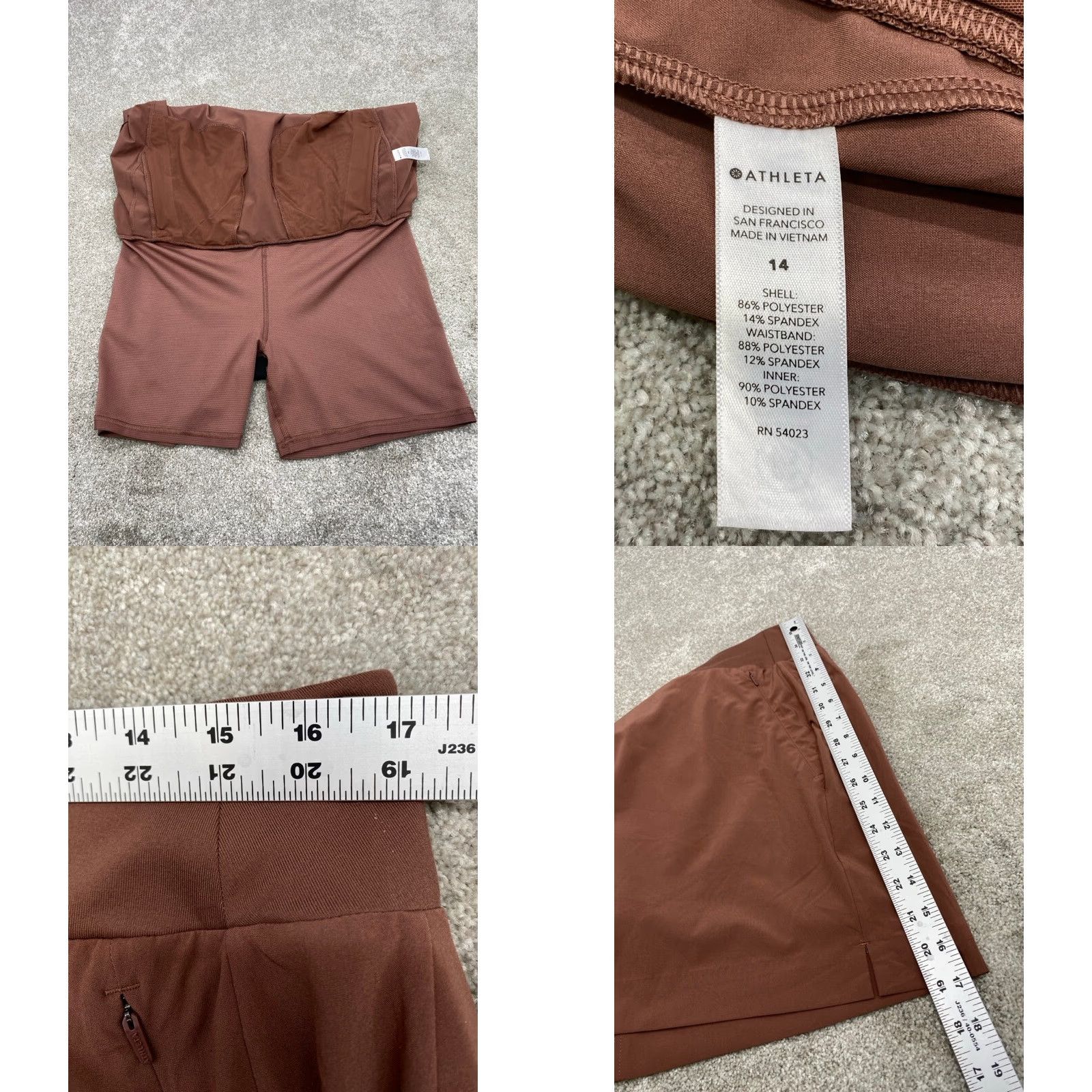 Athleta Athleta Skort Shirt Brown 14 Women Pockets Zipper Short 5483 Size 36" / US 14 / IT 50 - 8 Thumbnail