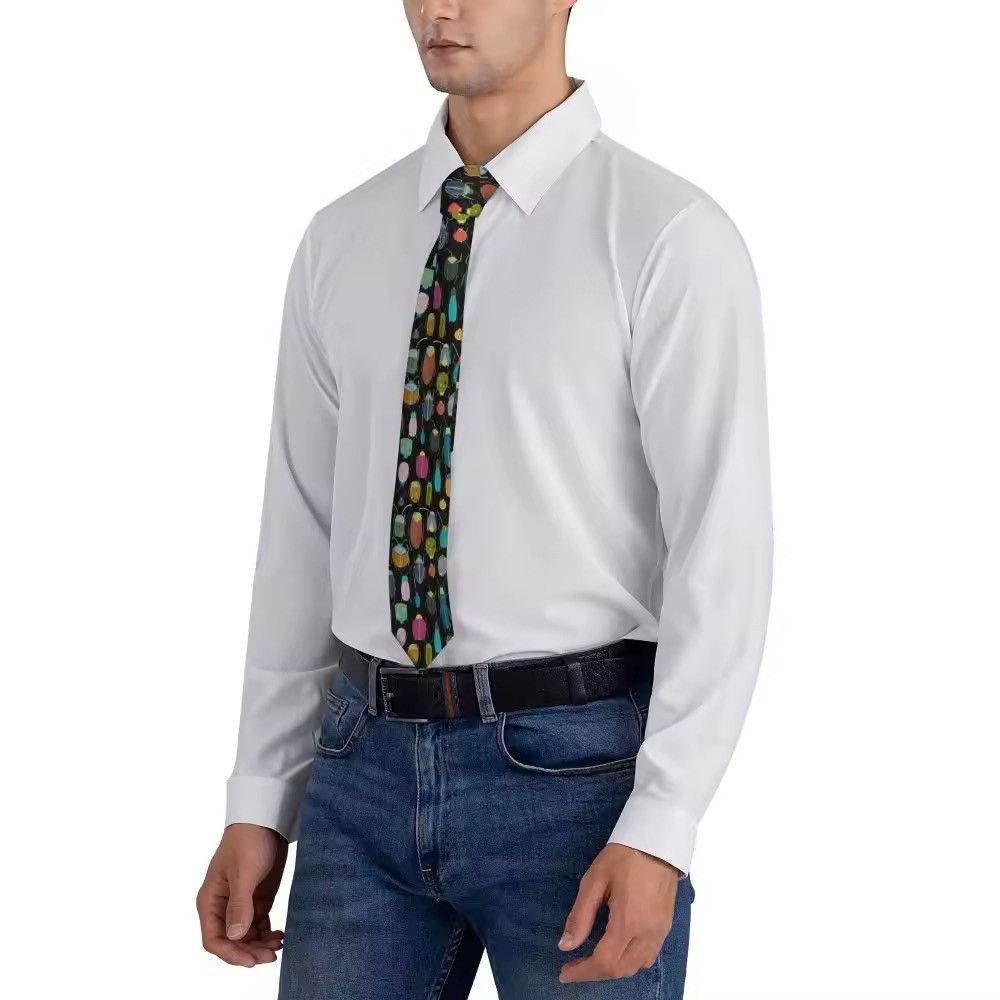 Other Neck Tie Casual Funny Beetles Collection Necktie Size ONE SIZE - 4 Thumbnail