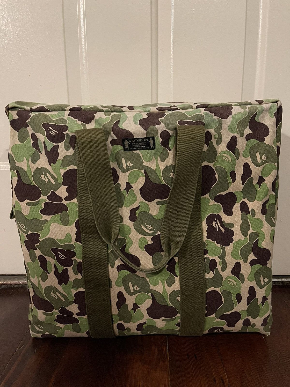 image of Bape x Porter Abc Camo Boston Duffle Bag in Green, Men's