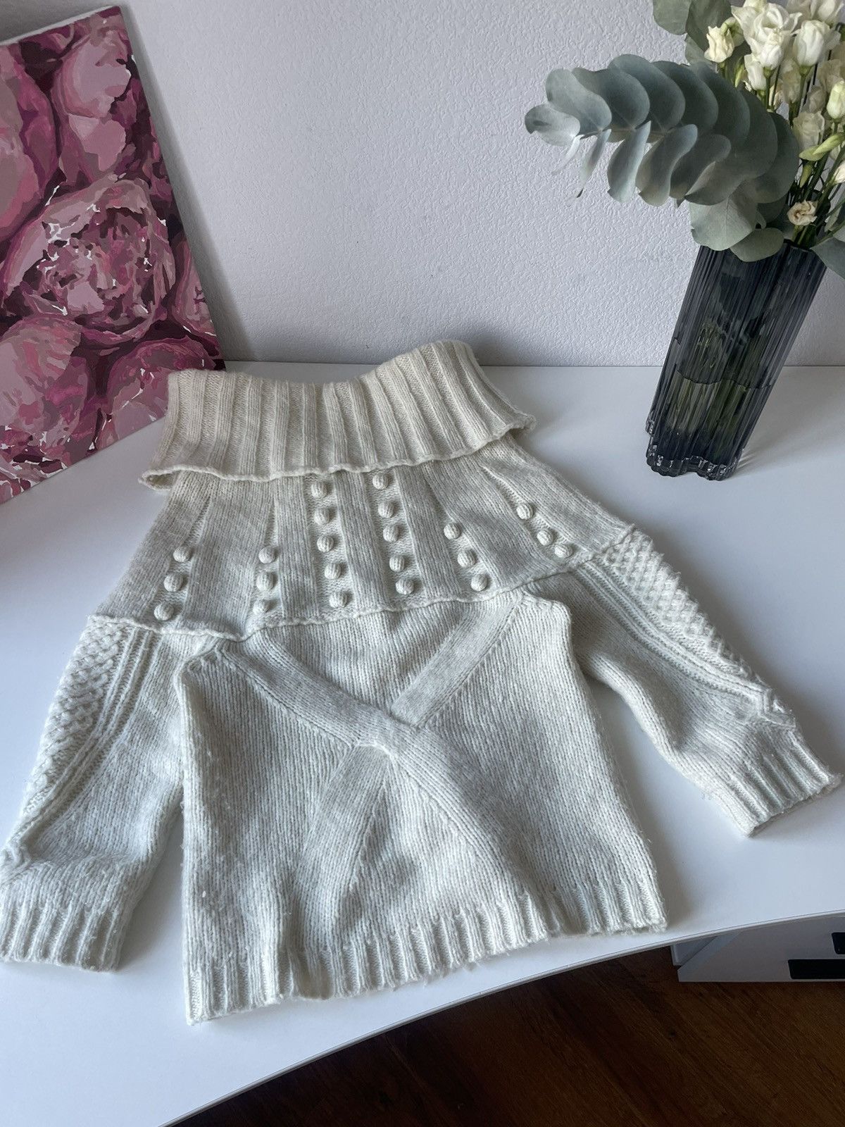 Marithe + Francois Girbaud × Vintage *RARE* Marithe + Francois Girbaud Wool Cardigan Sweater 90’s Size M / US 6-8 / IT 42-44 - 3 Thumbnail
