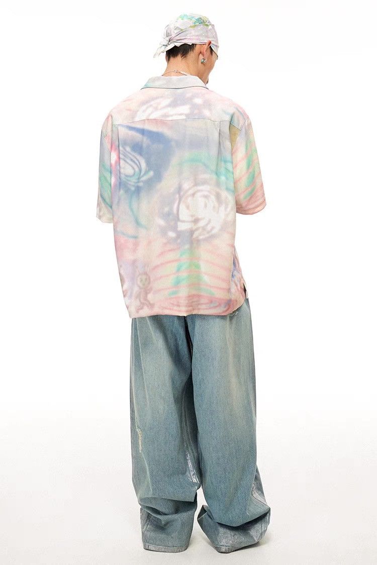 Other Graffiti Carton Button Up Short Sleeve Shirt Size US M / EU 48-50 / 2 - 4 Thumbnail