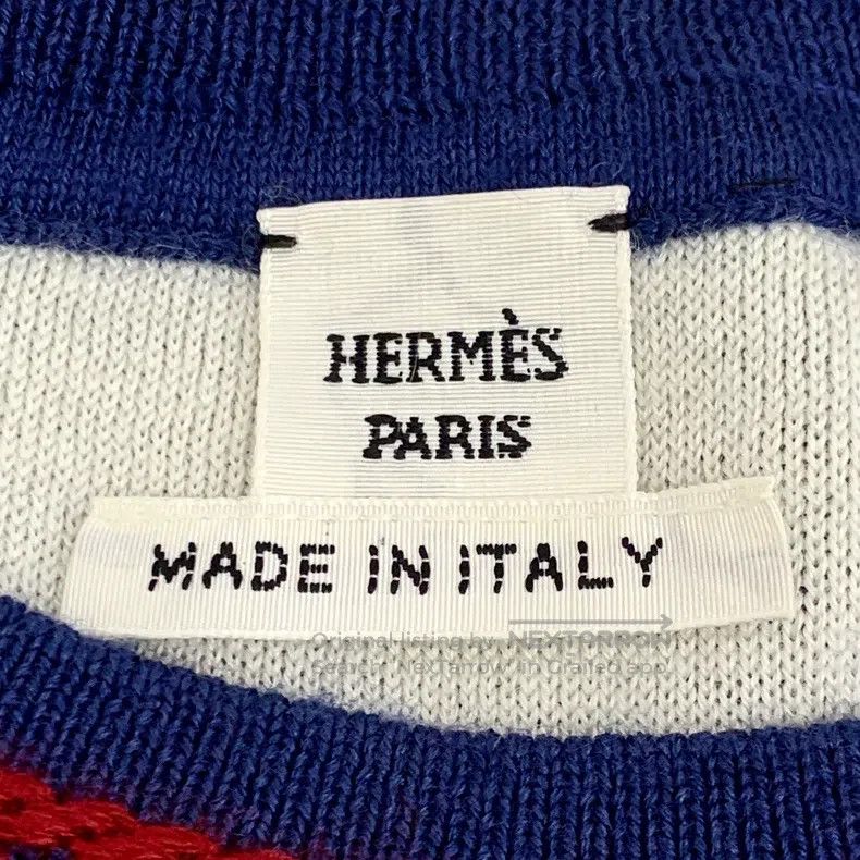Hermes Hermes Blue Pig Nose Silk Cashmere Knit Short Sleeve Size XS / US 0-2 / IT 36-38 - 6 Thumbnail