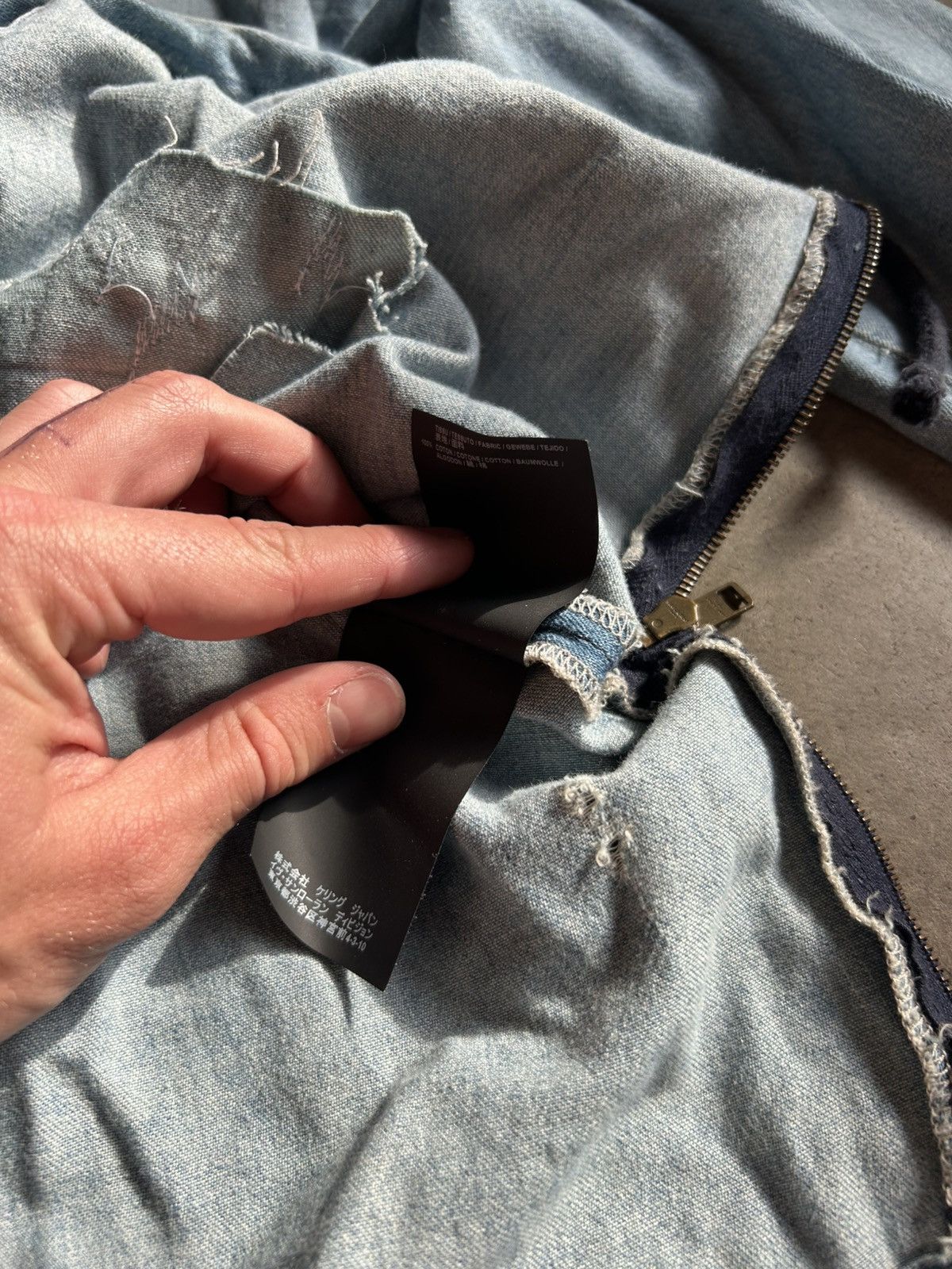 Saint Laurent Paris × Yves Saint Laurent SAINT LAURANT DENIM HOODIE - 2019 SS RUNWAY Size US S / EU 44-46 / 1 - 7 Thumbnail
