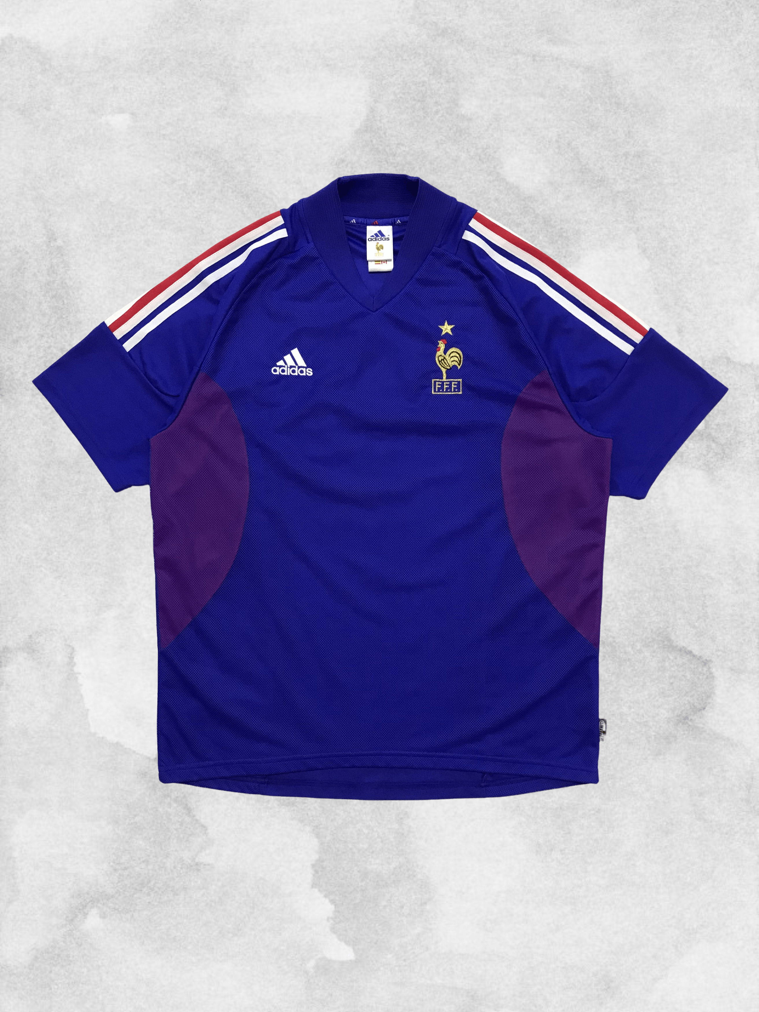 Adidas ADIDAS 2002 France #10 ZIDANE Jersey Soccer Football FFF Size US L / EU 52-54 / 3 - 1 Thumbnail