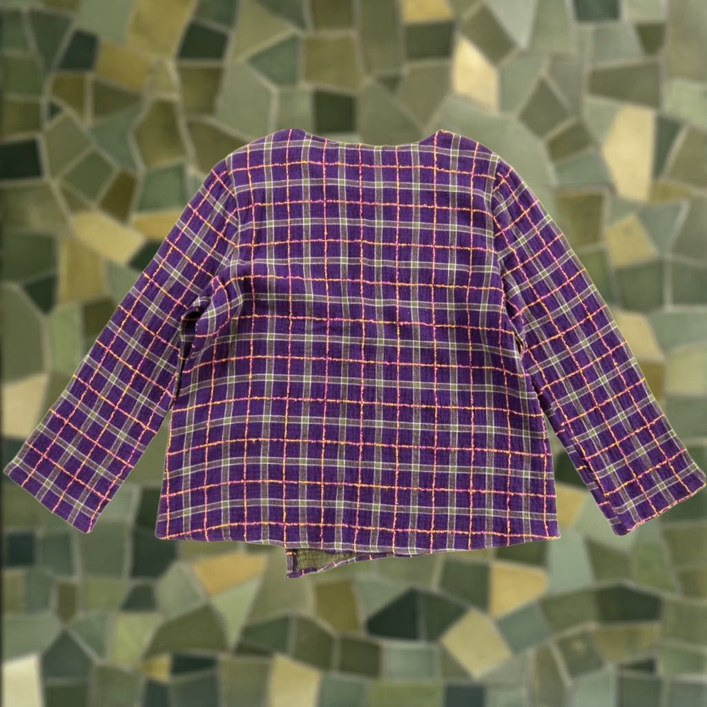 Habitat Habitat Blouse Plaid Pocket Long sleeve Round Neck Small Womens Shirt Size S / US 4 / IT 40 - 1 Thumbnail
