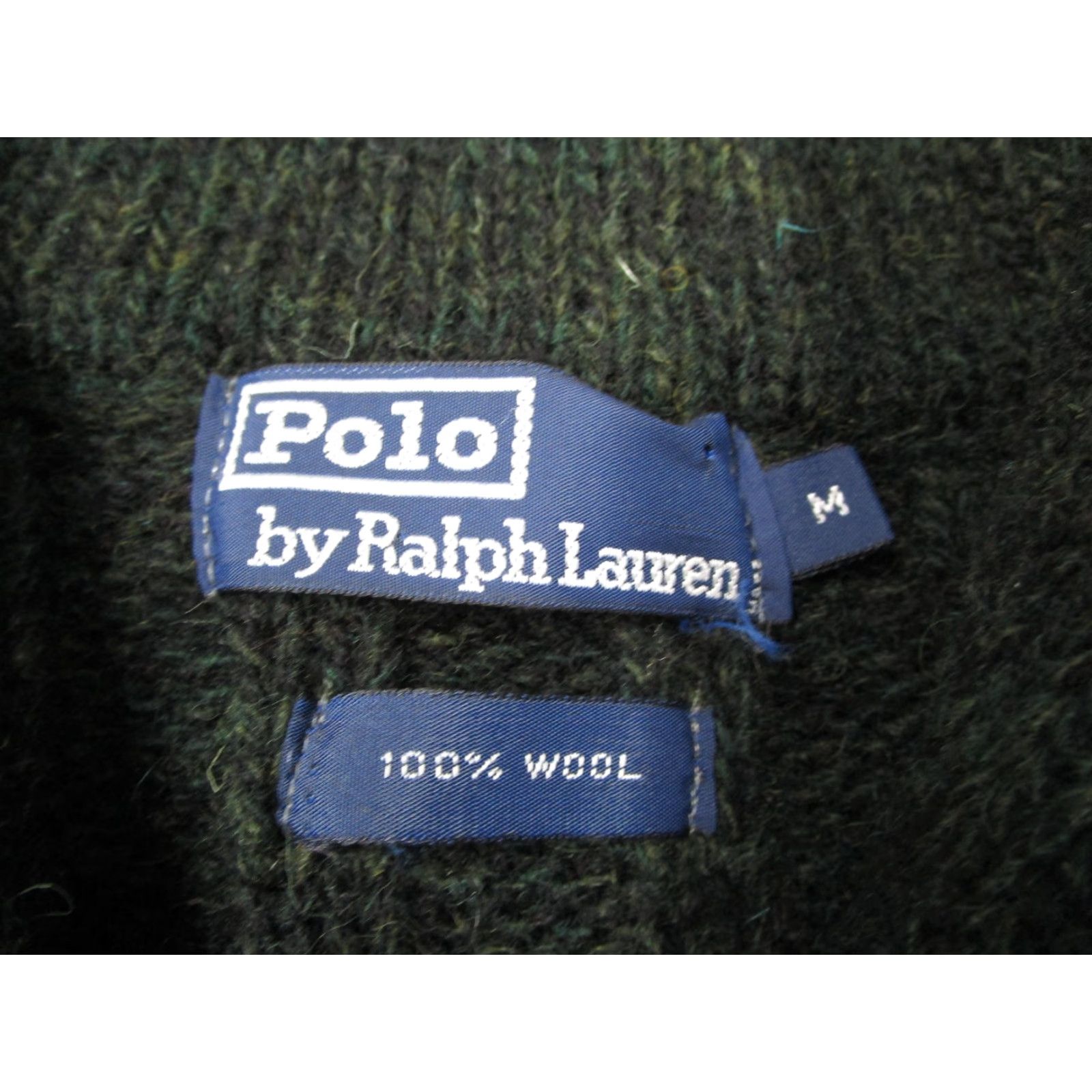 Polo Ralph Lauren VINTAGE Polo Ralph Lauren Sweater Mens Medium Green Wool Shawl Collar Ribbed 90s Size US M / EU 48-50 / 2 - 2 Thumbnail
