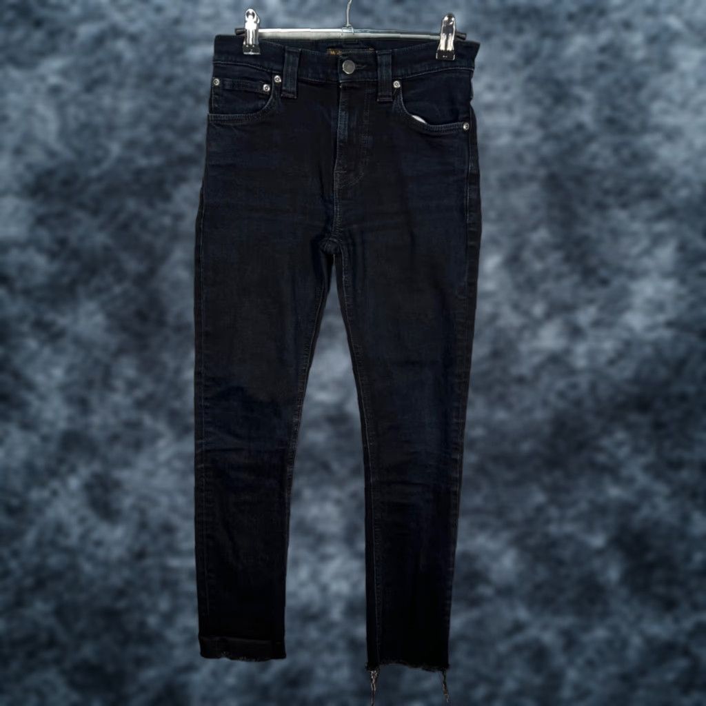 Nudie Jeans Nudie Jeans Co Womens 26 High Kai Skinny Jeans Blue Organic Cotton Raw Hem Denim Slim 5-Pocket Womens Jeans Mens? Wait. No extra. Size 26" / US 2 / IT 38 - 1 Thumbnail