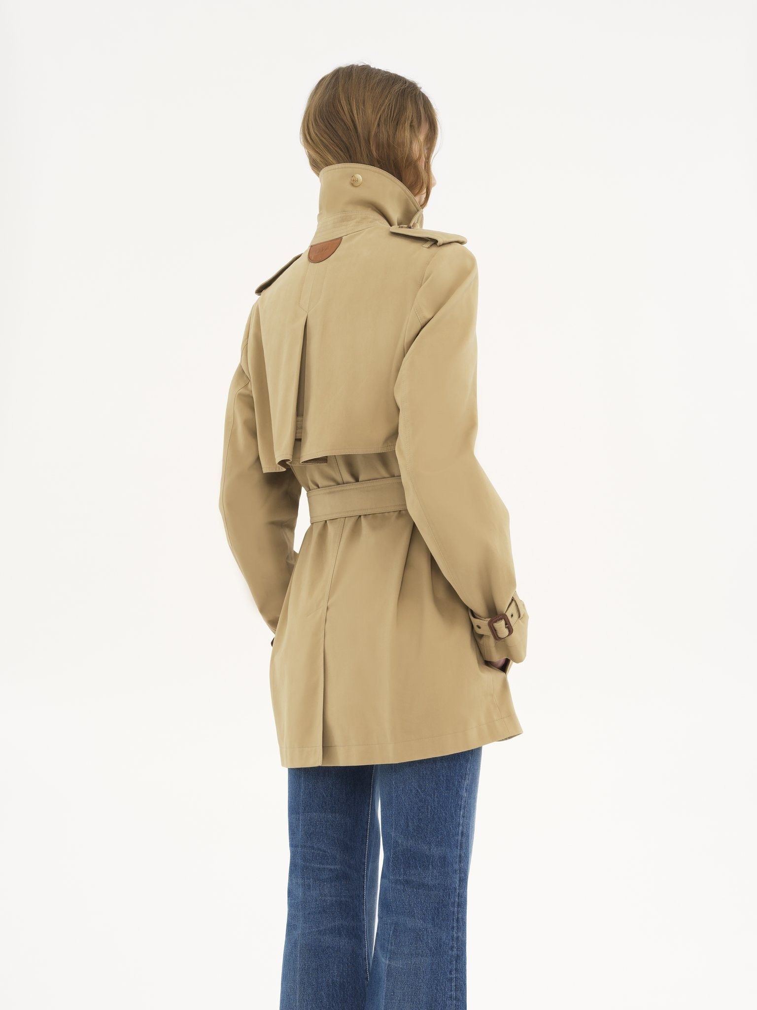 Chloe o1loc1c11125 Short Trench Coat in Argil Brown Size S / US 4 / IT 40 - 4 Thumbnail