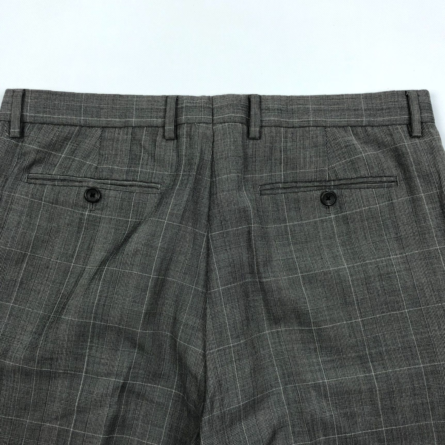 Banana Republic Banana Republic Pants Dress Pants Slim Fit 34x32 Gray Glen Plaid Wool Polyester Trousers Men Casual Formal Ivy League Vintage: No Size US 34 / EU 50 - 6 Thumbnail