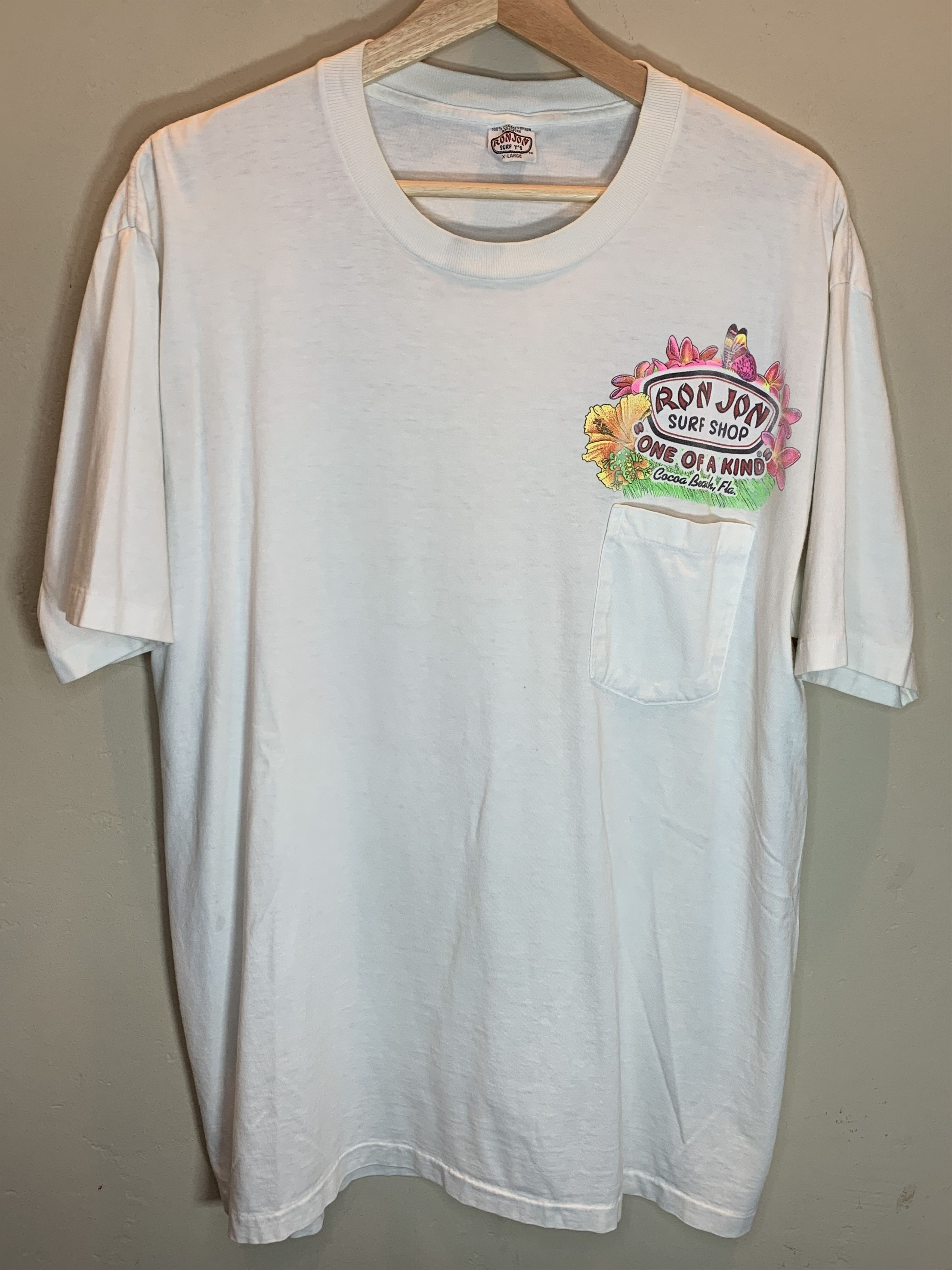 Ron Jon Surf Shop *RARE* Vintage 80s Ron Jon Surf Shop Single Stitch T-Shirt Size US XL / EU 56 / 4 - 2 Thumbnail
