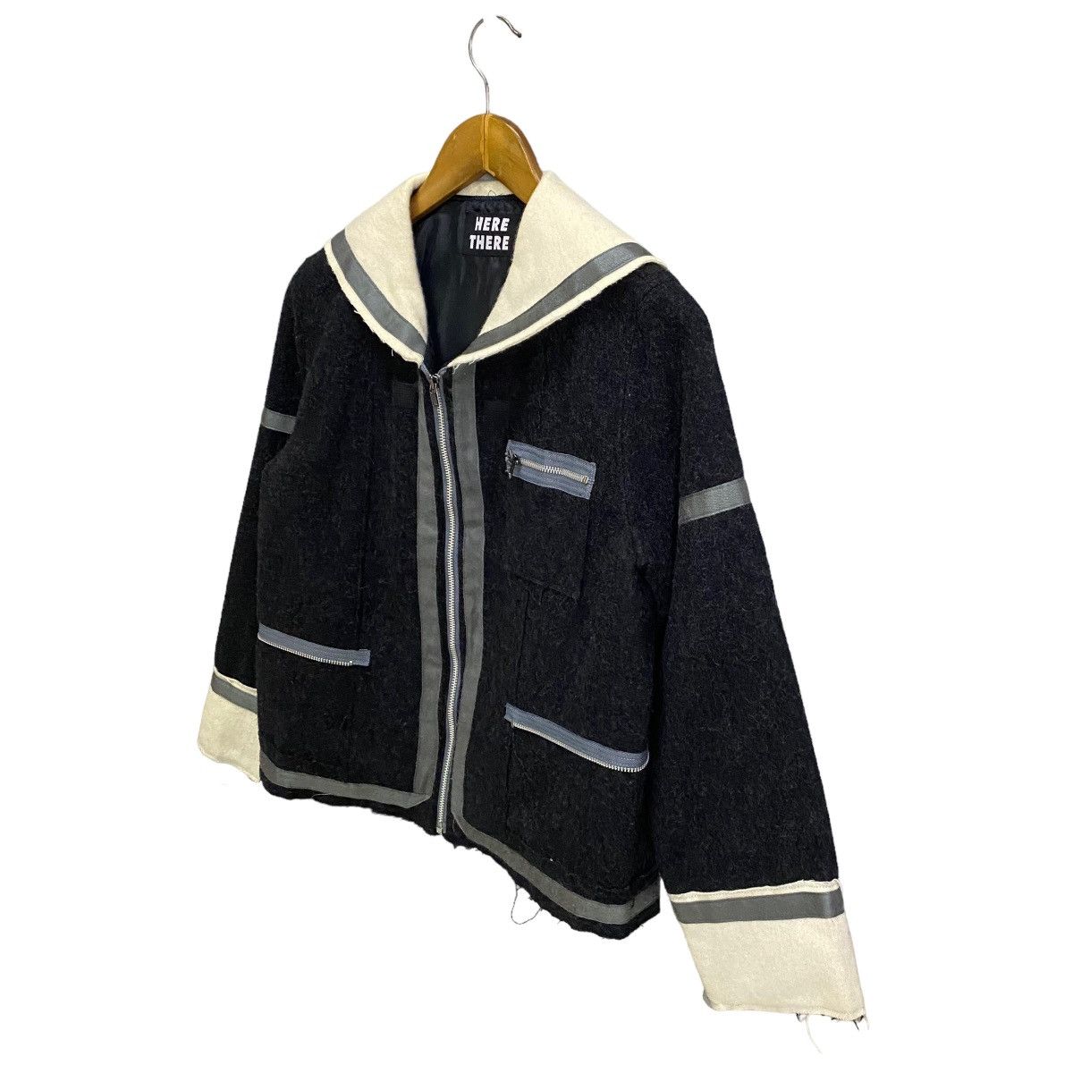 Designer HERE THERE WOOL CROPPED ZIPPER JACKET Size US S / EU 44-46 / 1 - 3 Thumbnail