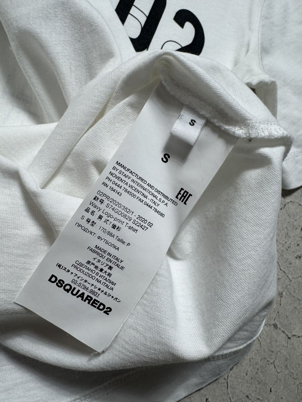Dsquared2 Dsquared 2 White Big Logo T-Shirt Size S Size US S / EU 44-46 / 1 - 8 Thumbnail