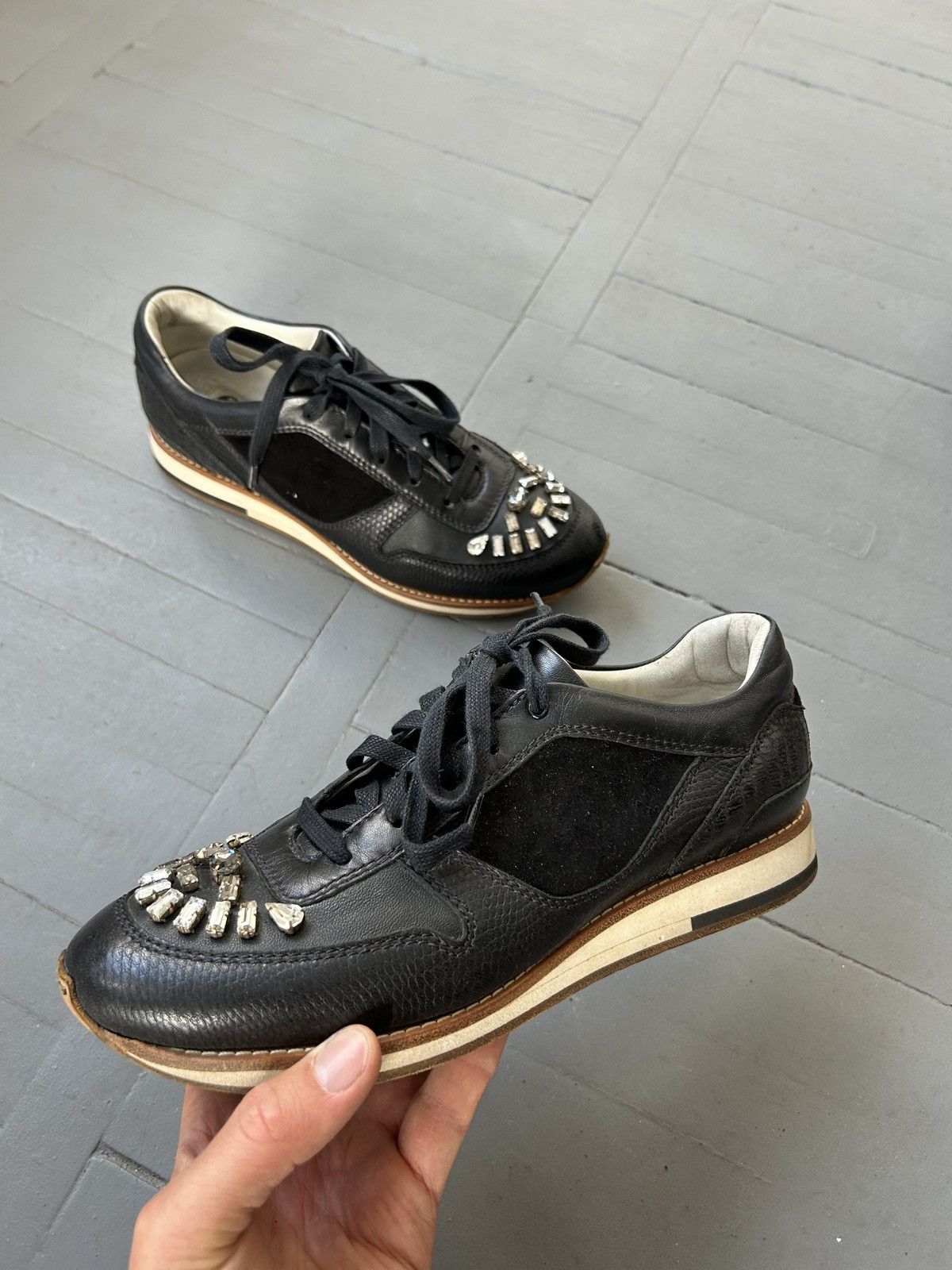 Lanvin black low top sneakers